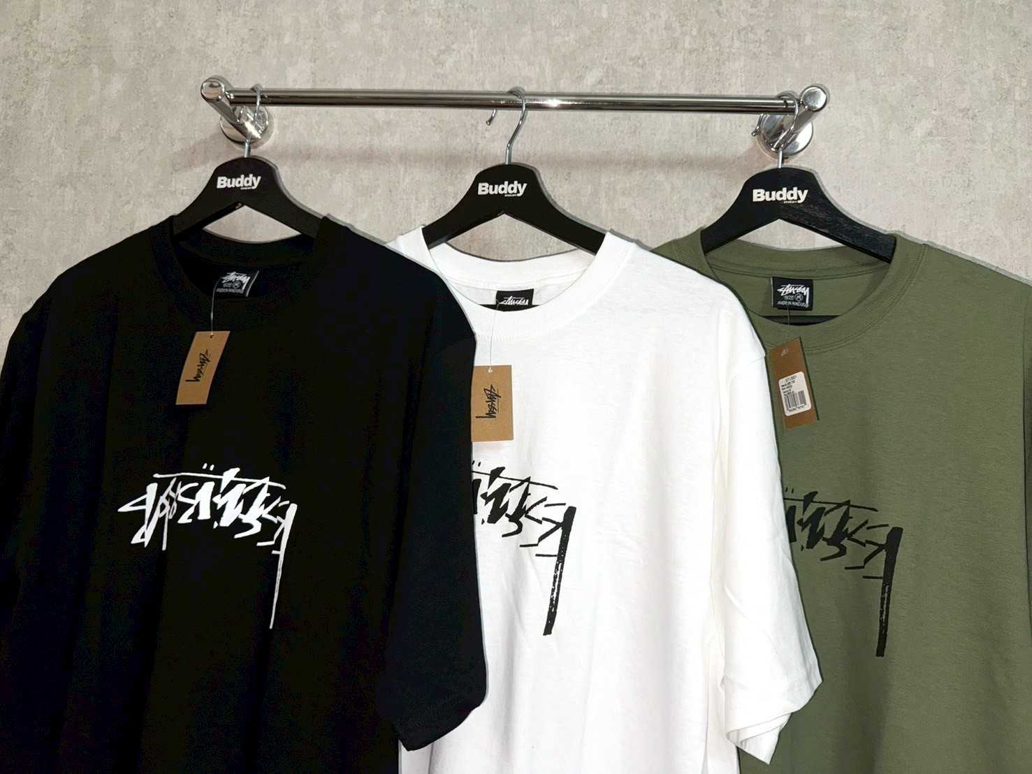 Stussy SLICED TEE (Black/White/Olive)