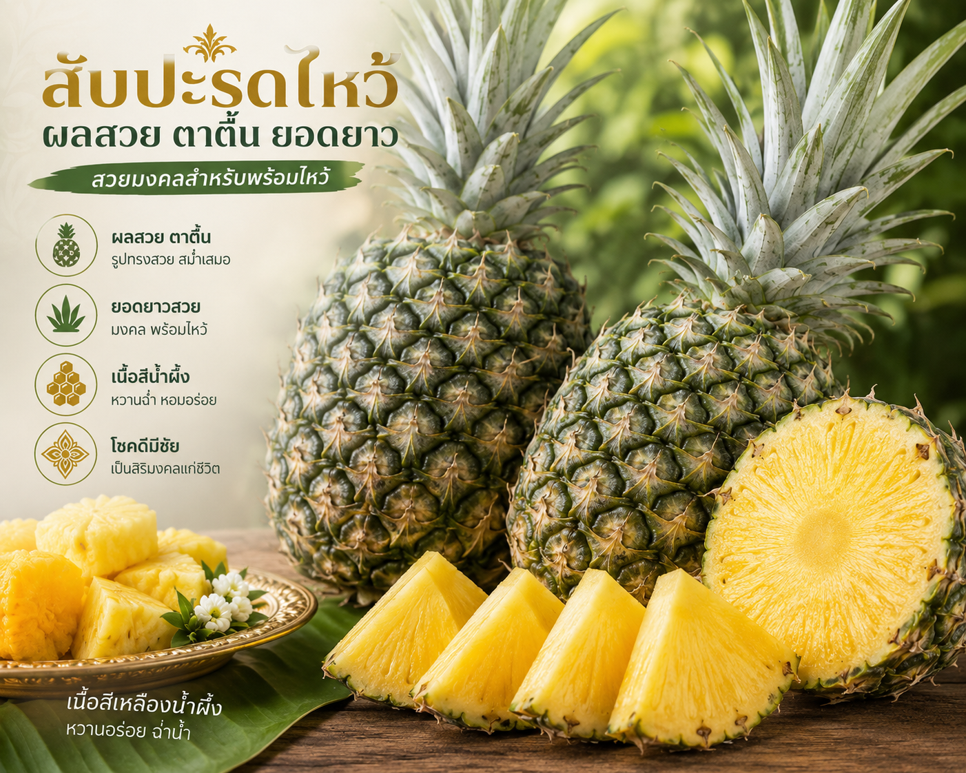 สับปะรด ไหว้ “พันธุ์ปัตตาเวีย” สวยหวาน