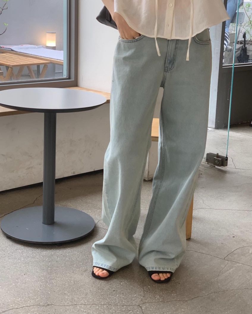 OUNCE — Legacy Vintage Wide Straight Denim Pants (Korea Authentic Brand 🇰🇷 แบรนด์เกาหลีแท้ สั่งตรง