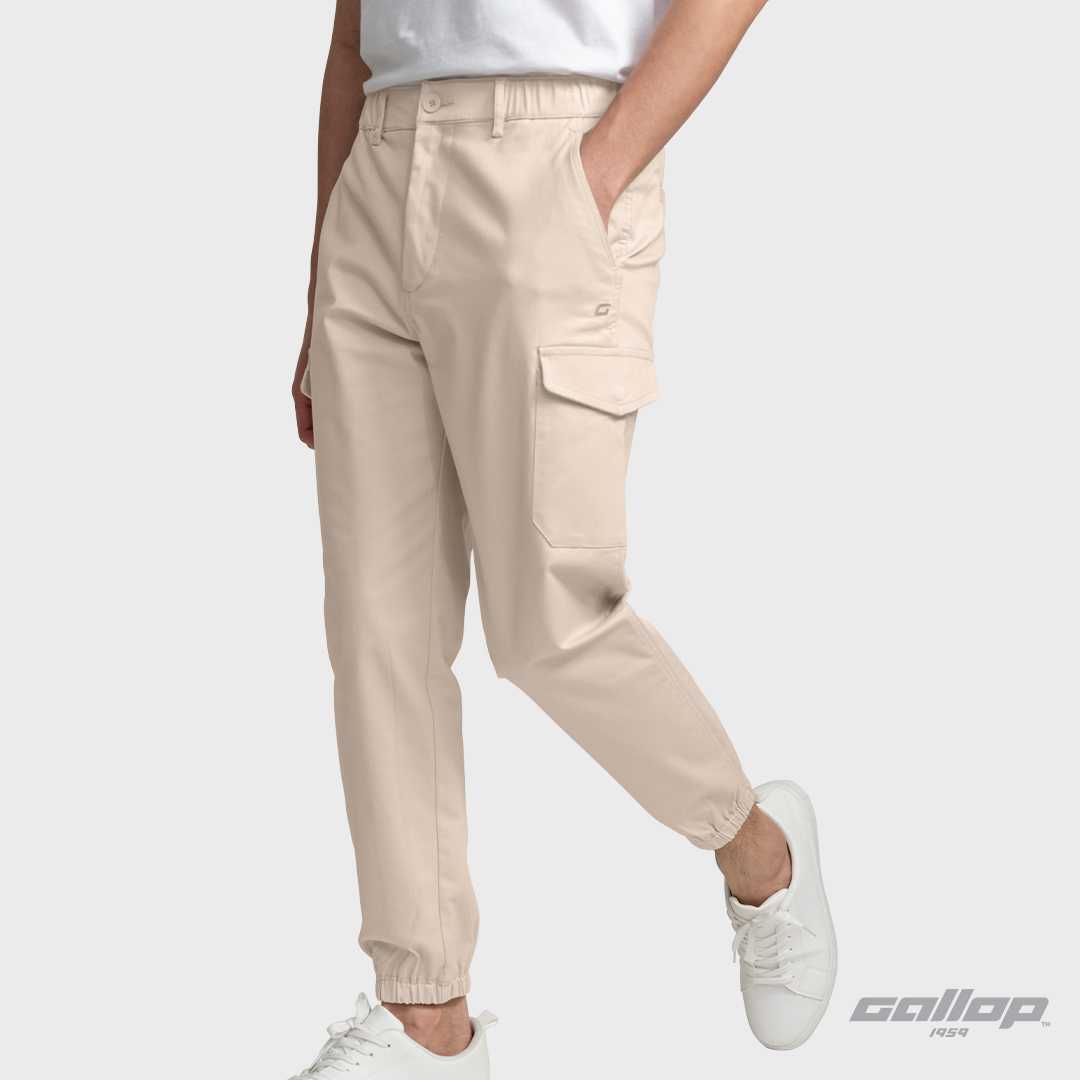 GALLOP : Men's Wear Jogger Cargo Pants กางเกงจ็อกเกอร์คาร์โก้ รุ่น GL9011  สี ครีม