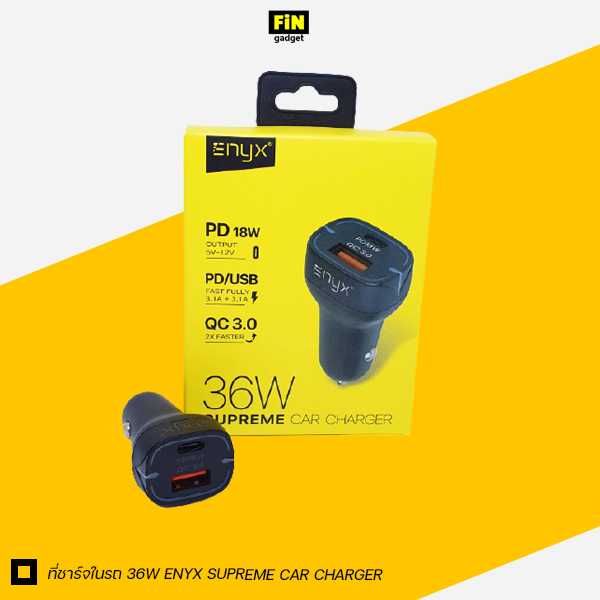 ที่ชาร์จในรถ 36W ENYX SUPREME CAR CHARGER USB-C PD 18W + USB QC 3.0