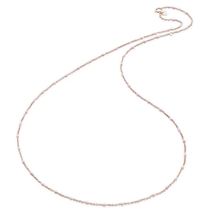 NECKLACE - Pink Gold Rose Dots