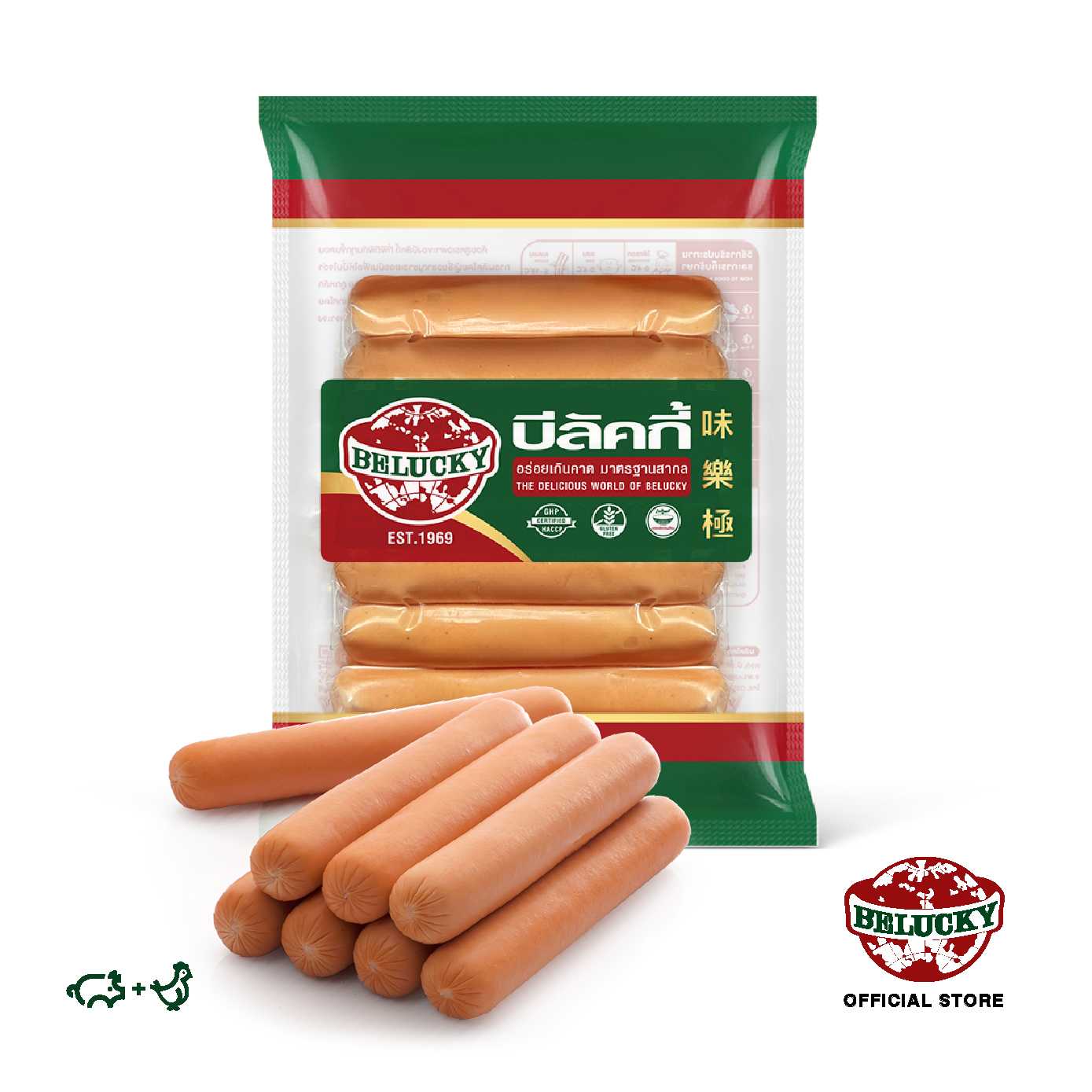 Hotdog 5 inches peel off  ฮอทดอก 5 นิ้ว ลอก (1,000g)