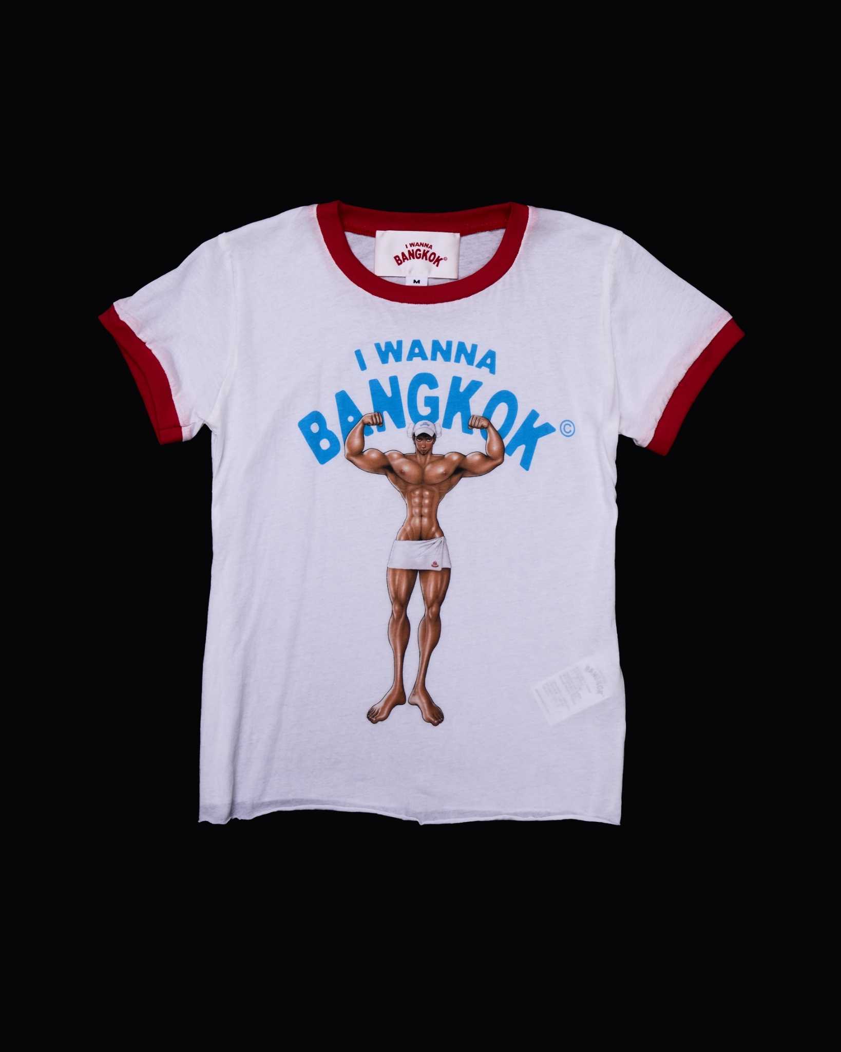 White Sauna Boy Lite Ringer Tee