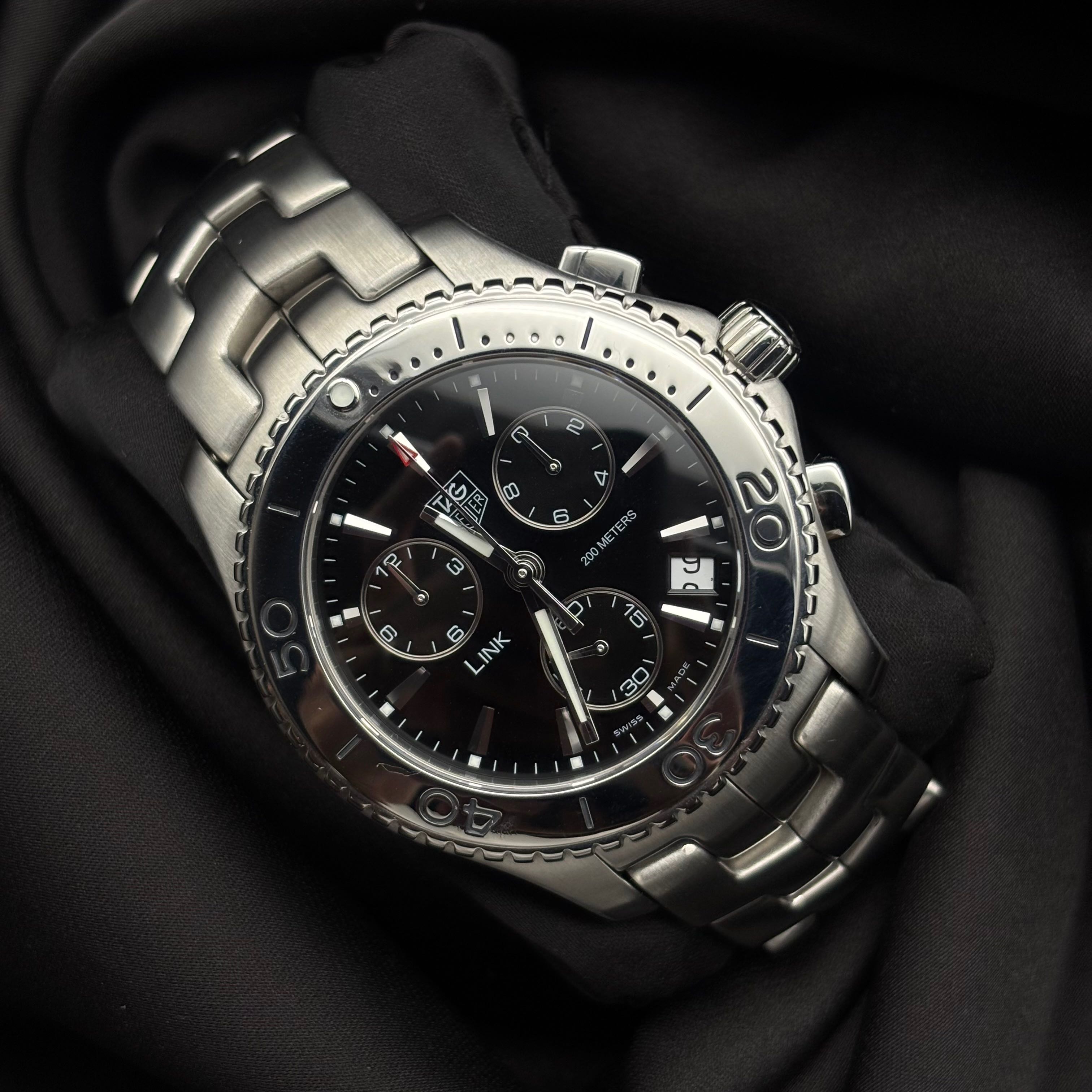 Tag Heuer King Link G3 ขอบหยัก จับเวลา