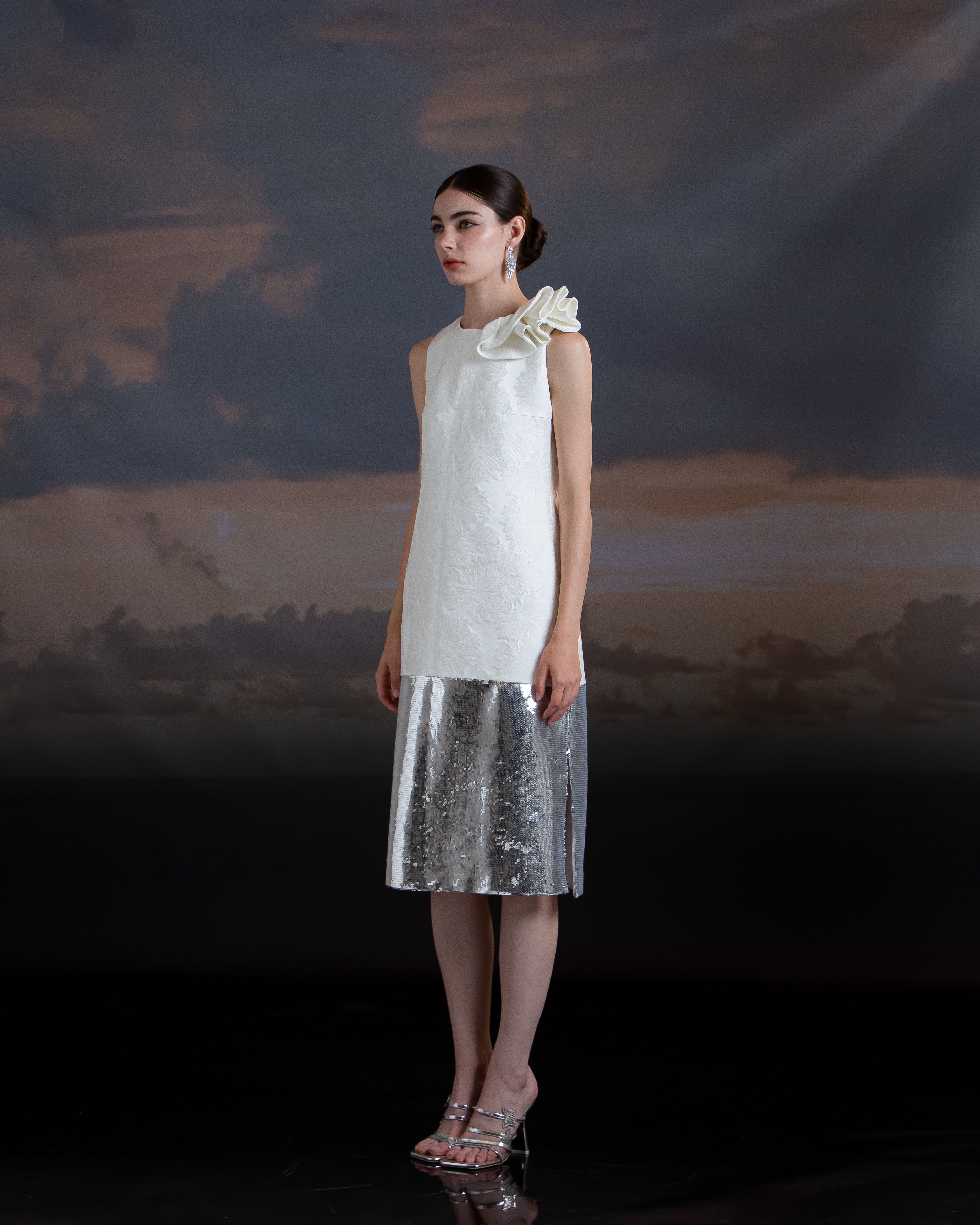 Sleeveless Cocktail Ruffle Dress