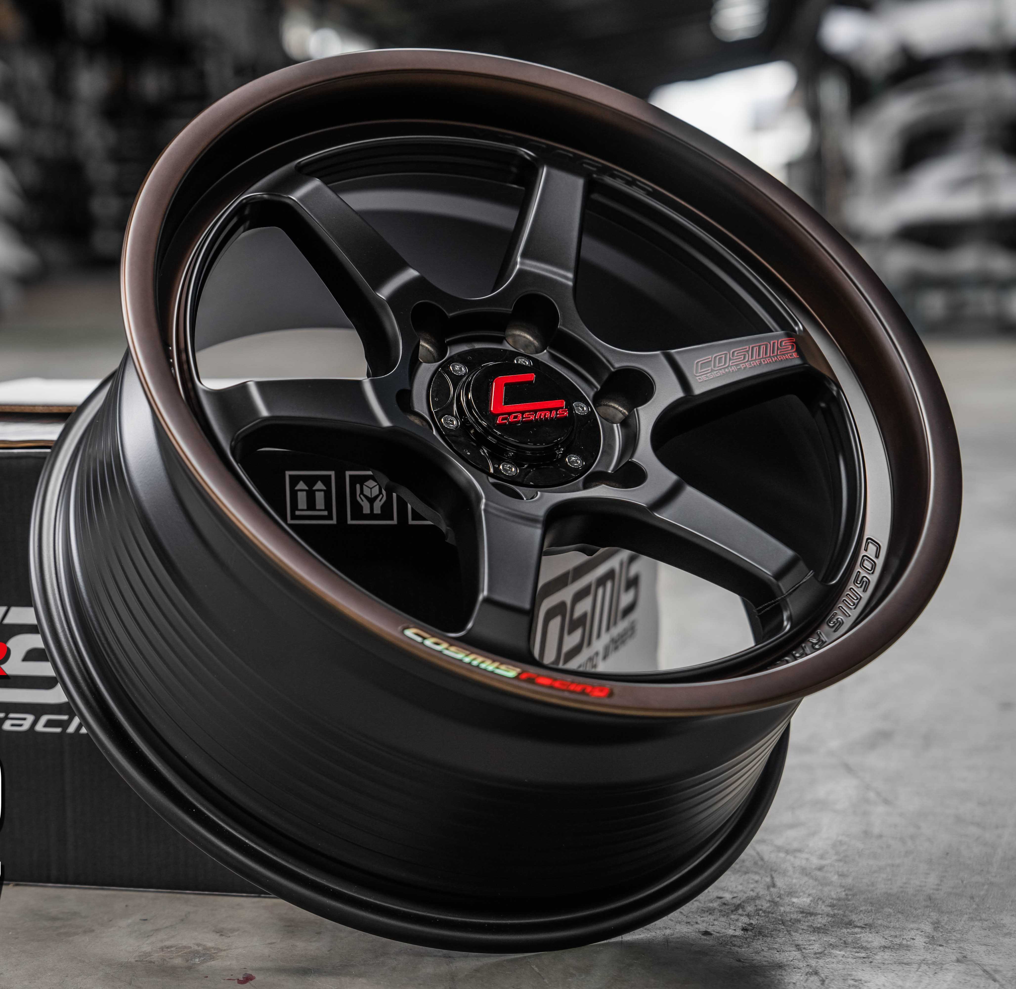 แม็กซ์ XT-006RR(7997) 18x8.5 6X139.7 ET35 CB.106.1 MATTBLACK-LP(MATTCAC)+RED PLATE(Custom)