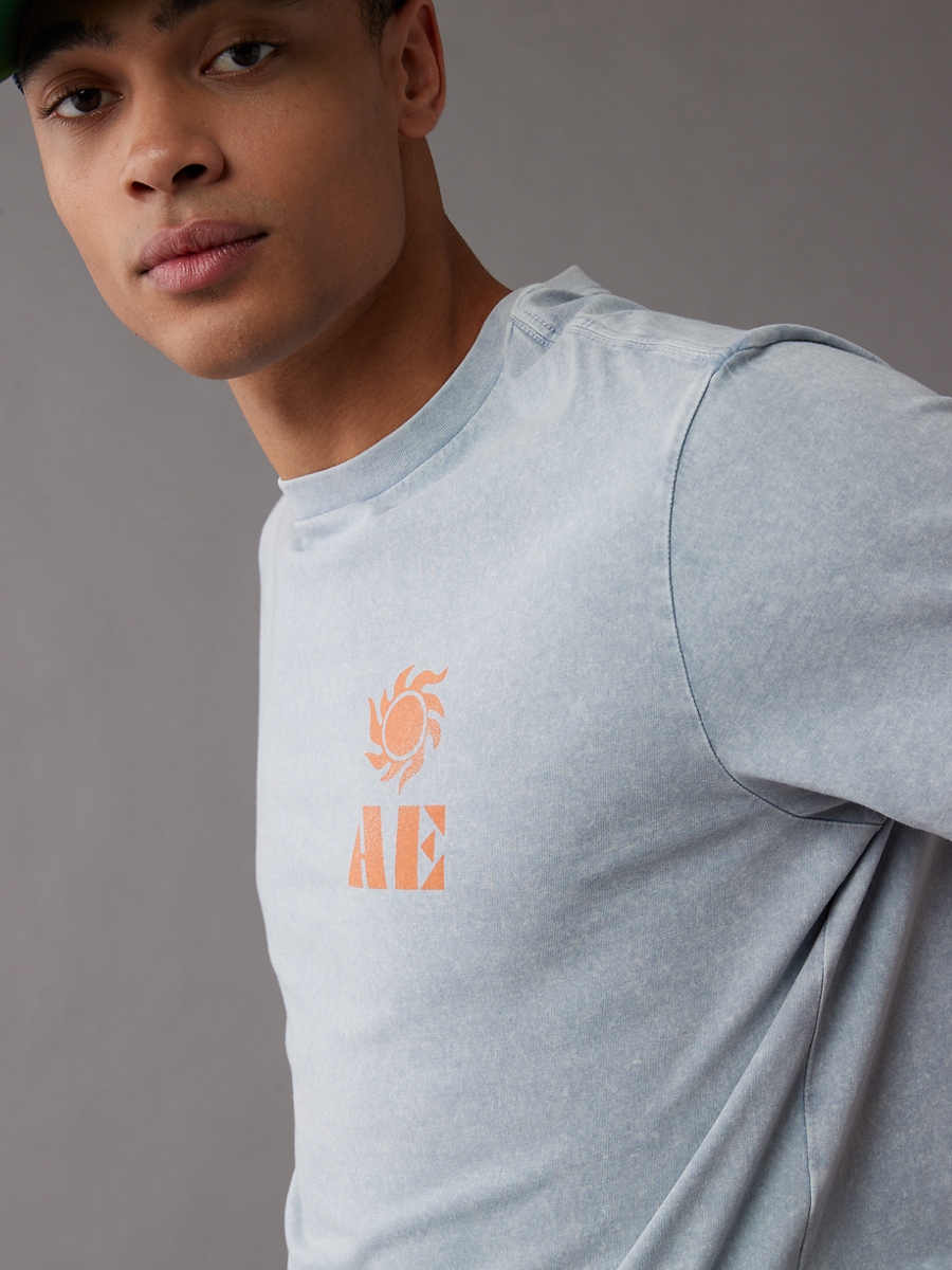 เสื้อยืด ผู้ชาย G SS BRAND ALOHA SET IN TEE- MAINE WASH ( 017-3650-400 )