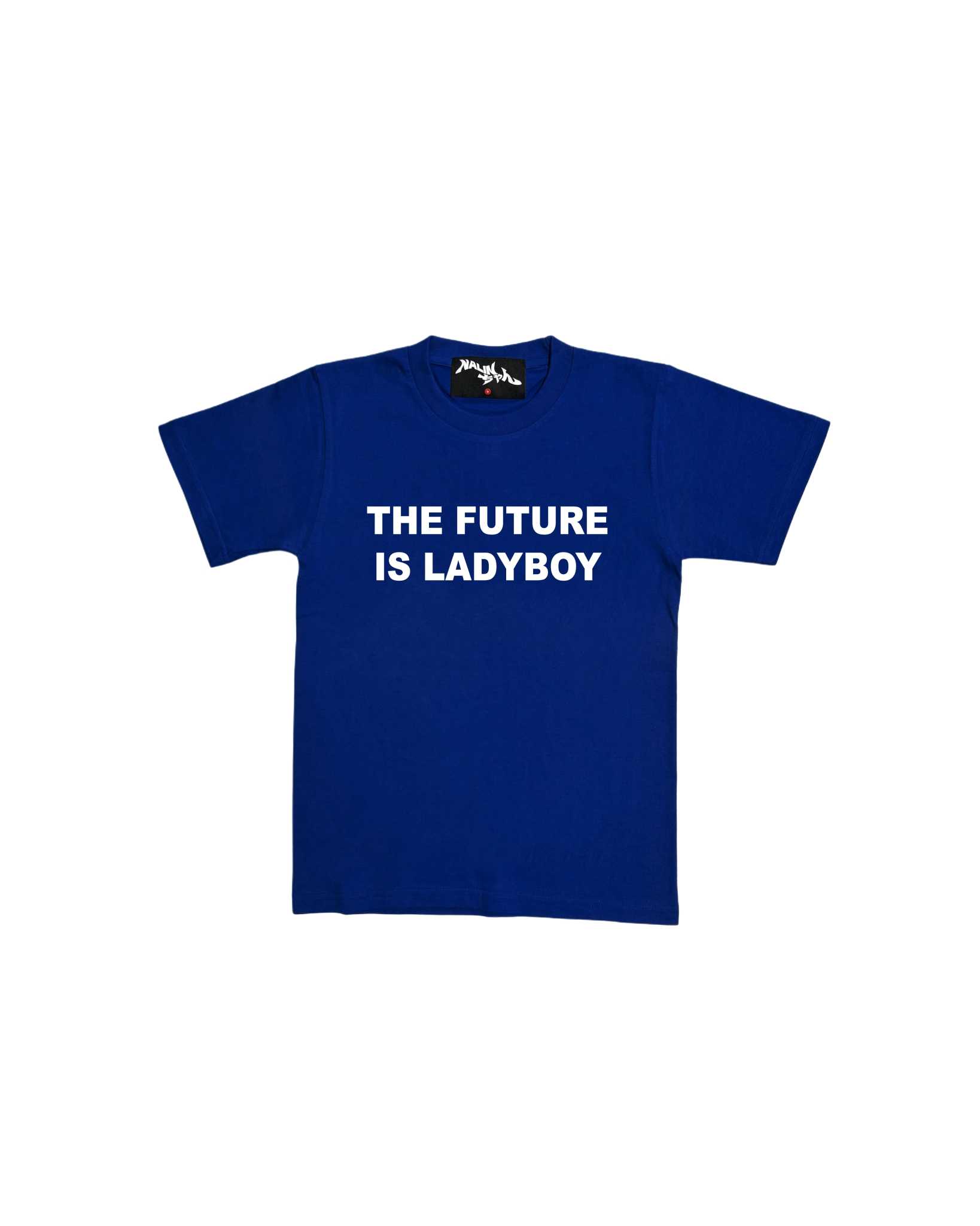 Blue-White The Future is Ladyboy T-shirt