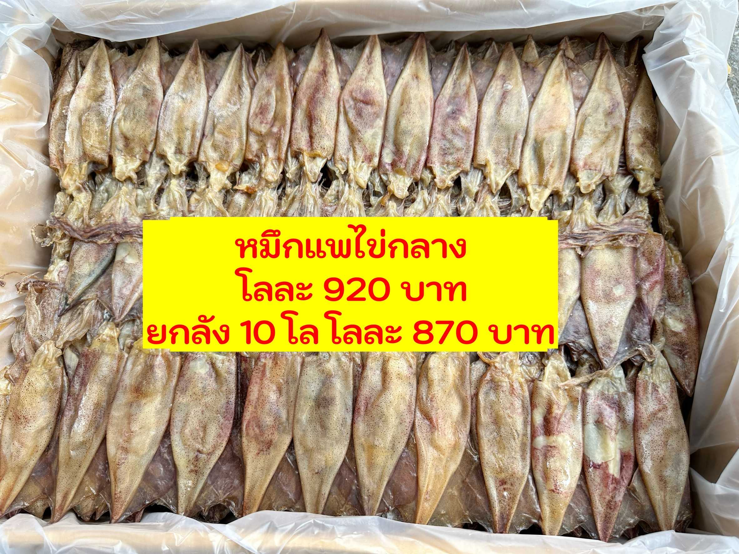 หมึกแพไข่กลาง ขนาด500กรัม
