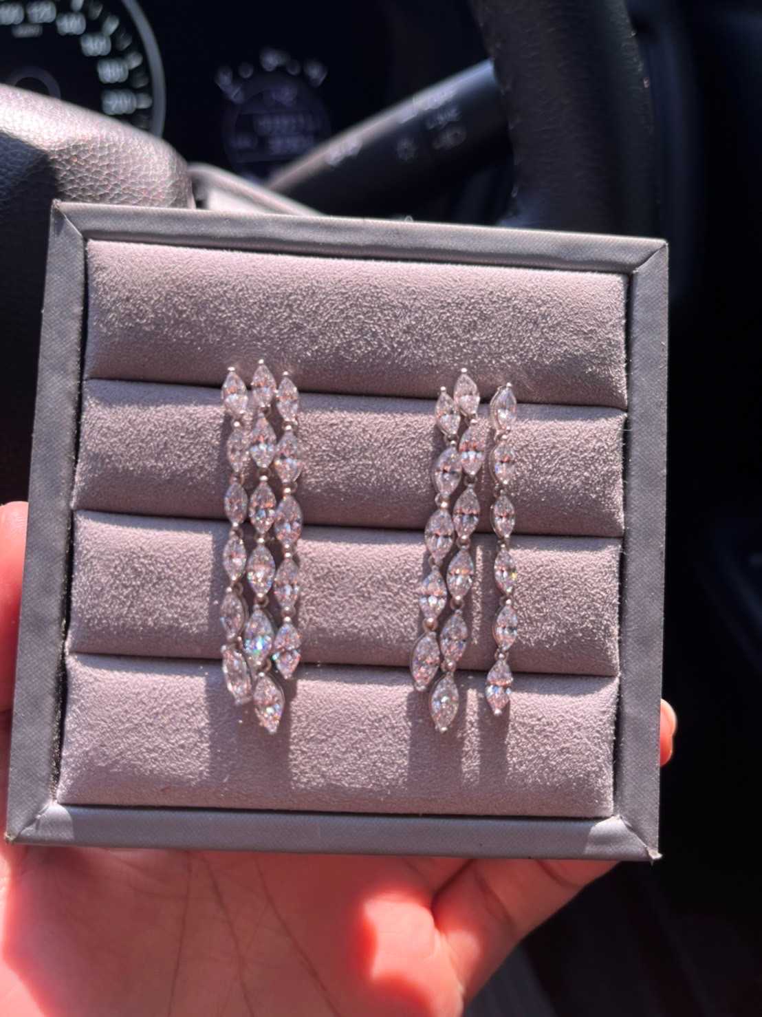 pear drop gram earrings