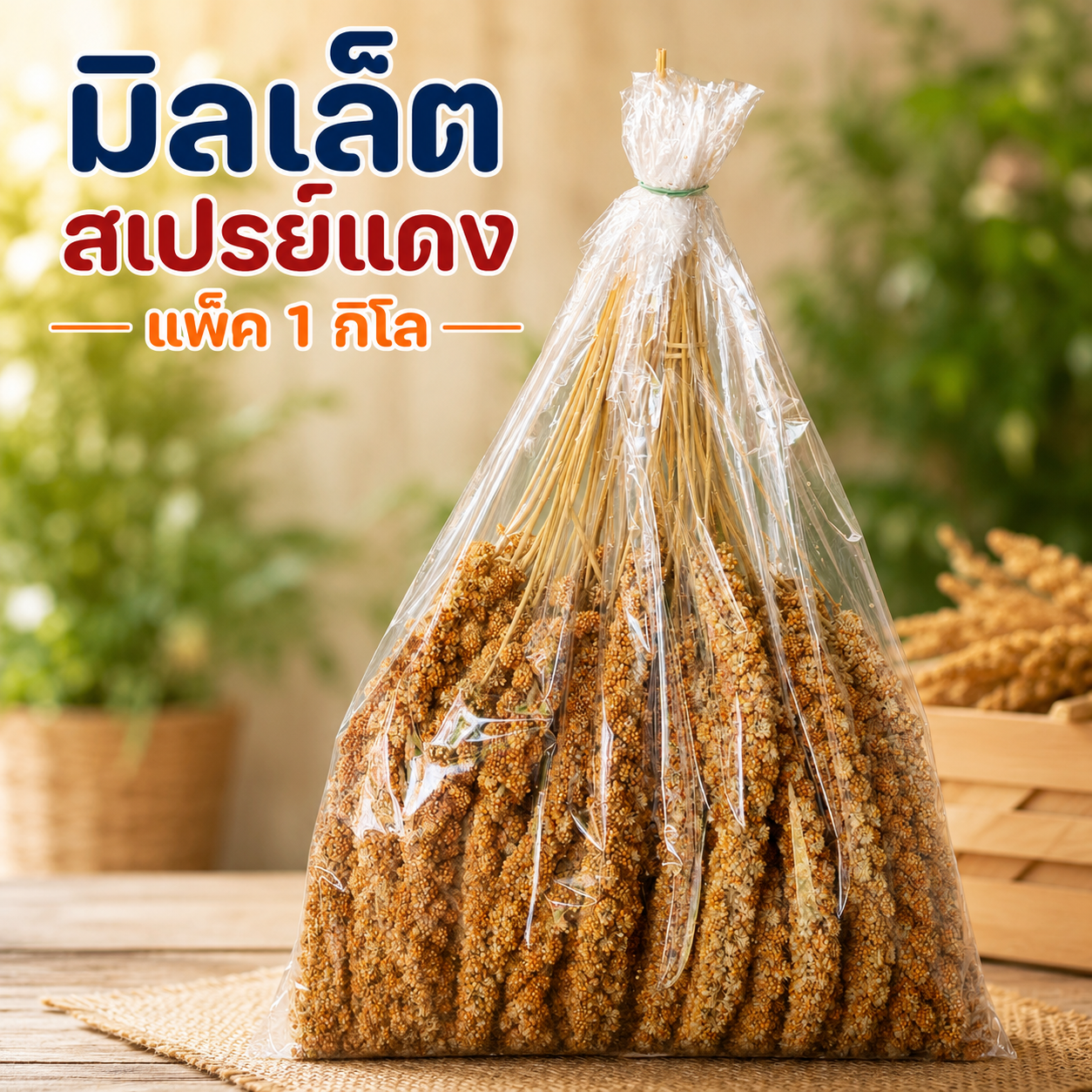 มิลเล็ตสเปรย์แดง แพ็ค 1 กก.
