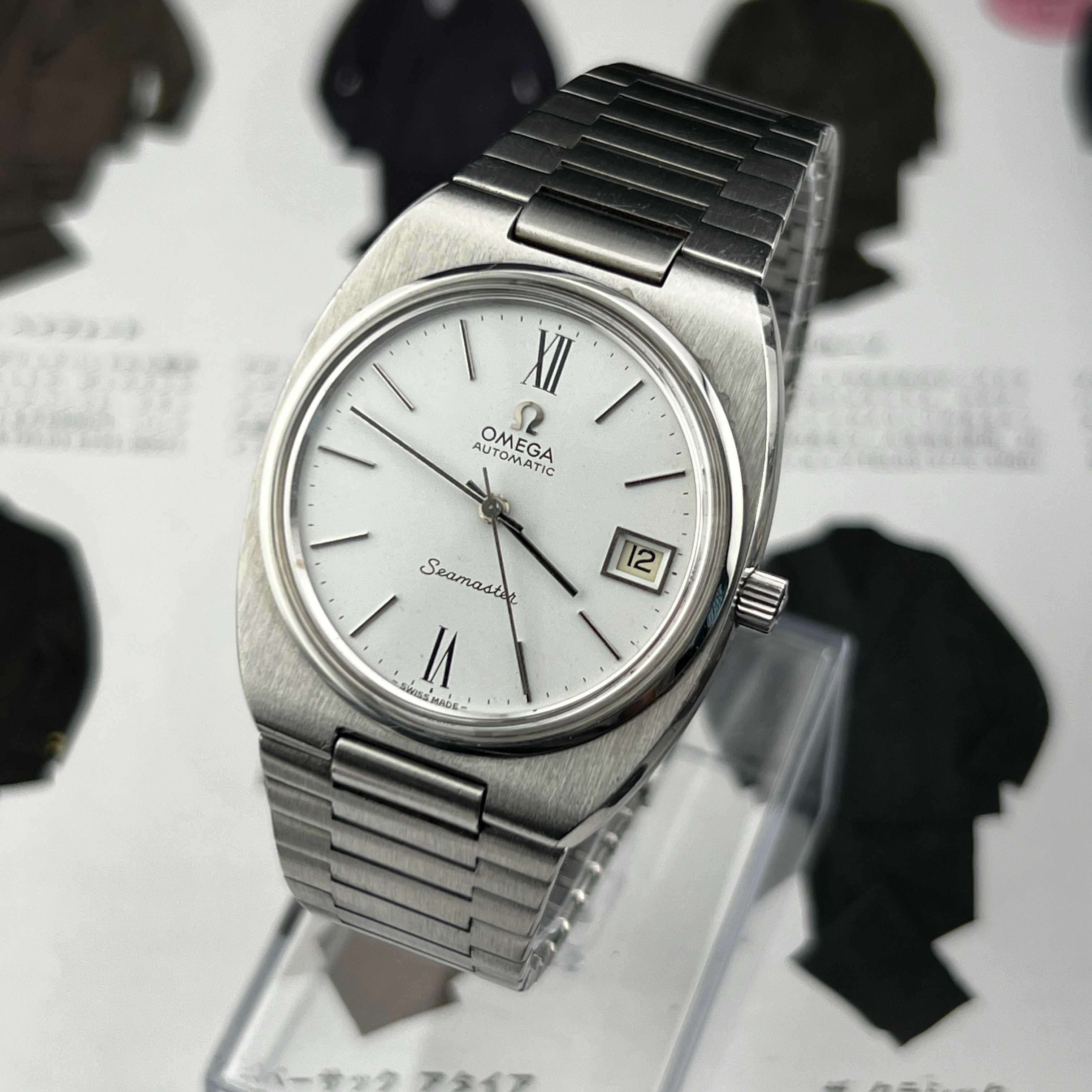 Vintage 0mega Seamaster Automatic 23Jewels White Dial Cal.1012 Date Swiss Made 1977