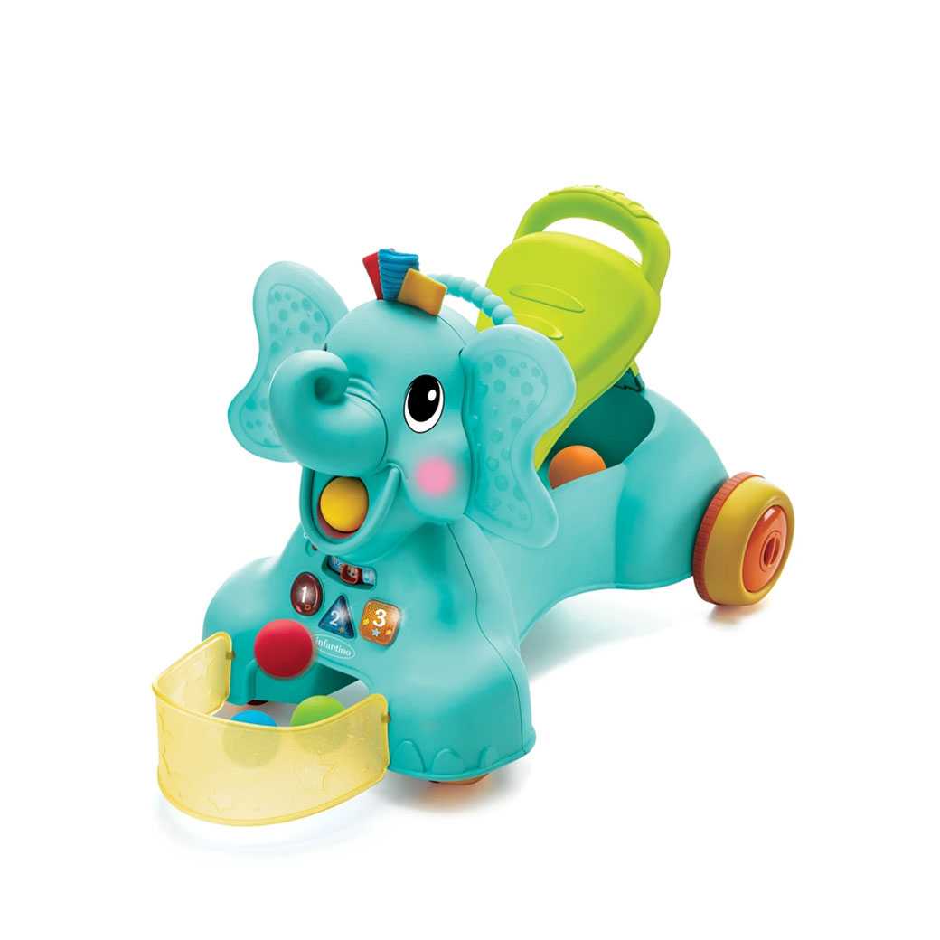 Infantino 3-in-1 Sit, Walk & Ride Elephant Infantino ของเล่น ที่ฝึกหัดเดิน ช้าง