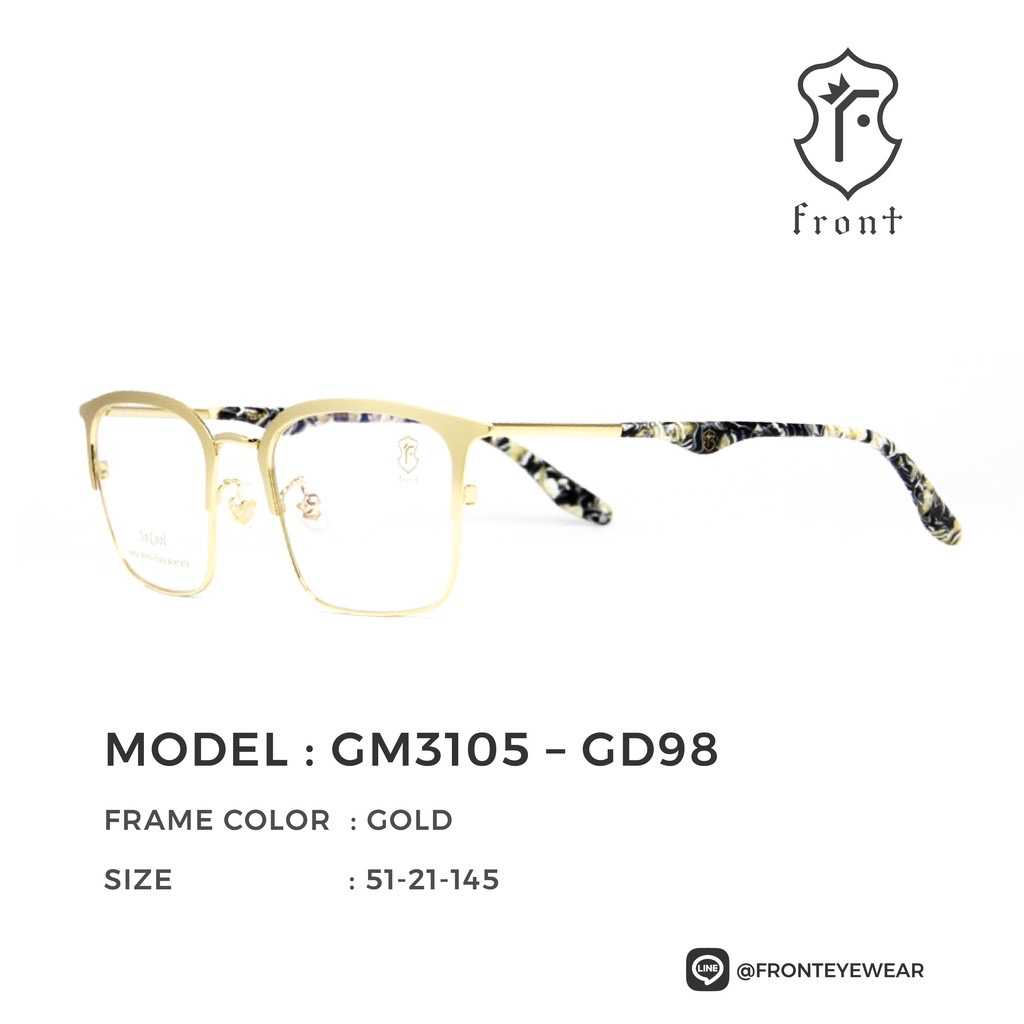 FRONT - แว่นสายตา รุ่น GM3105 (สามารถนำไปตัดเลนส์สายตาได้ค่ะ) - Fronteyewearthailand