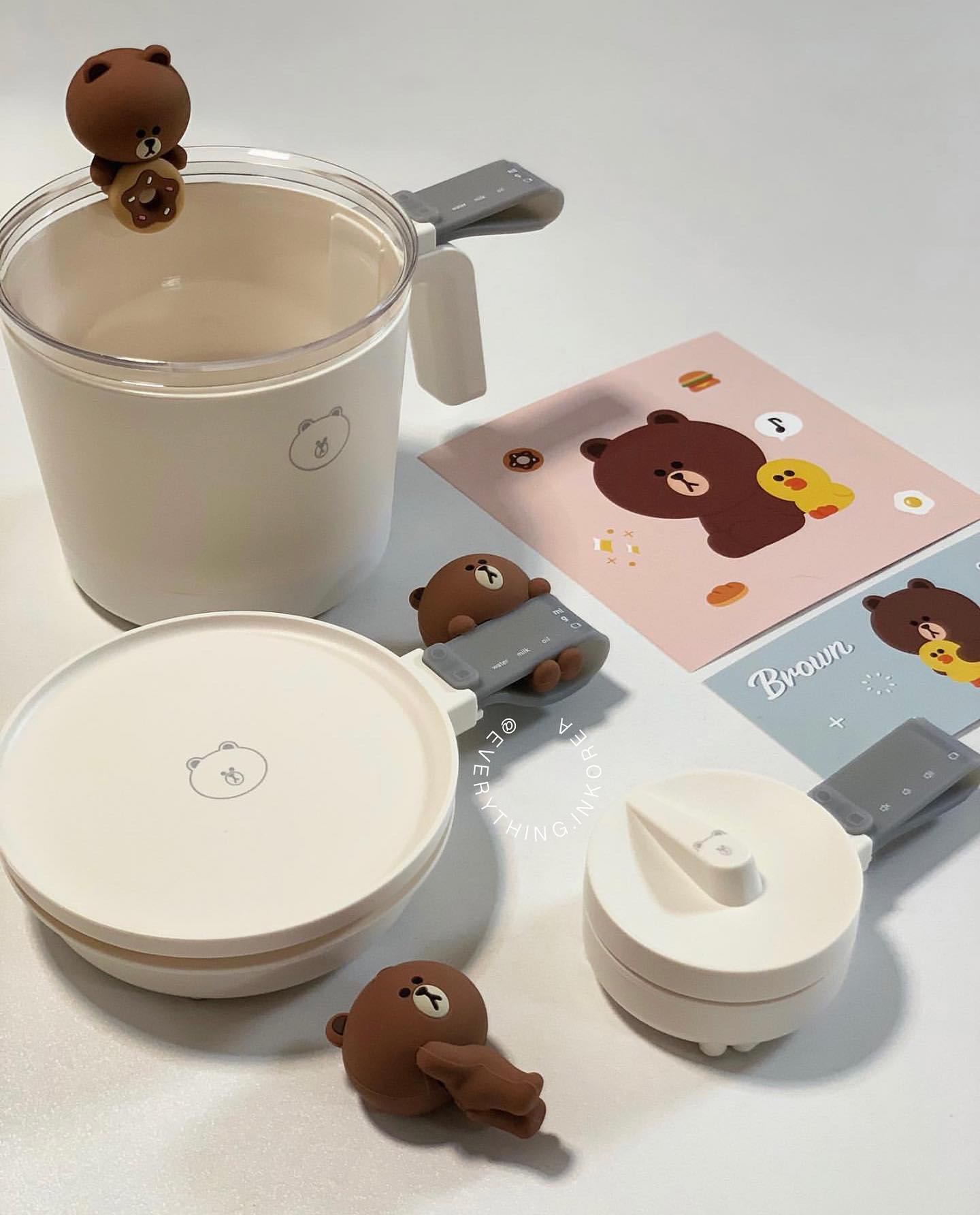 Peter’sPantry X Line Friends Brown เซ็ทถ้วยตวง&เครื่องชั่งดิจิตอล&เครื่องจับเวลา อุปกรณ์ในครัว