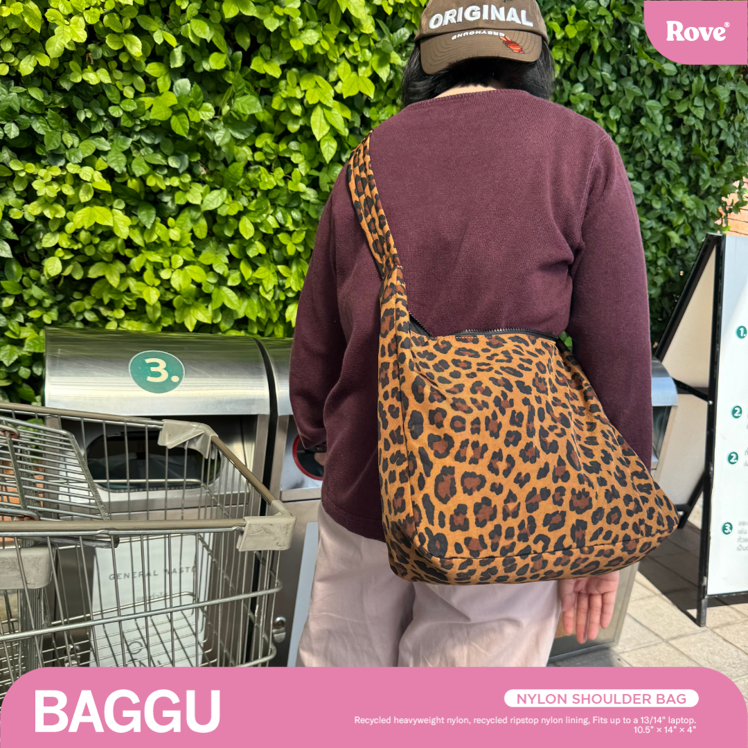 BAGGU Nylon Shoulder Bag - Leopard