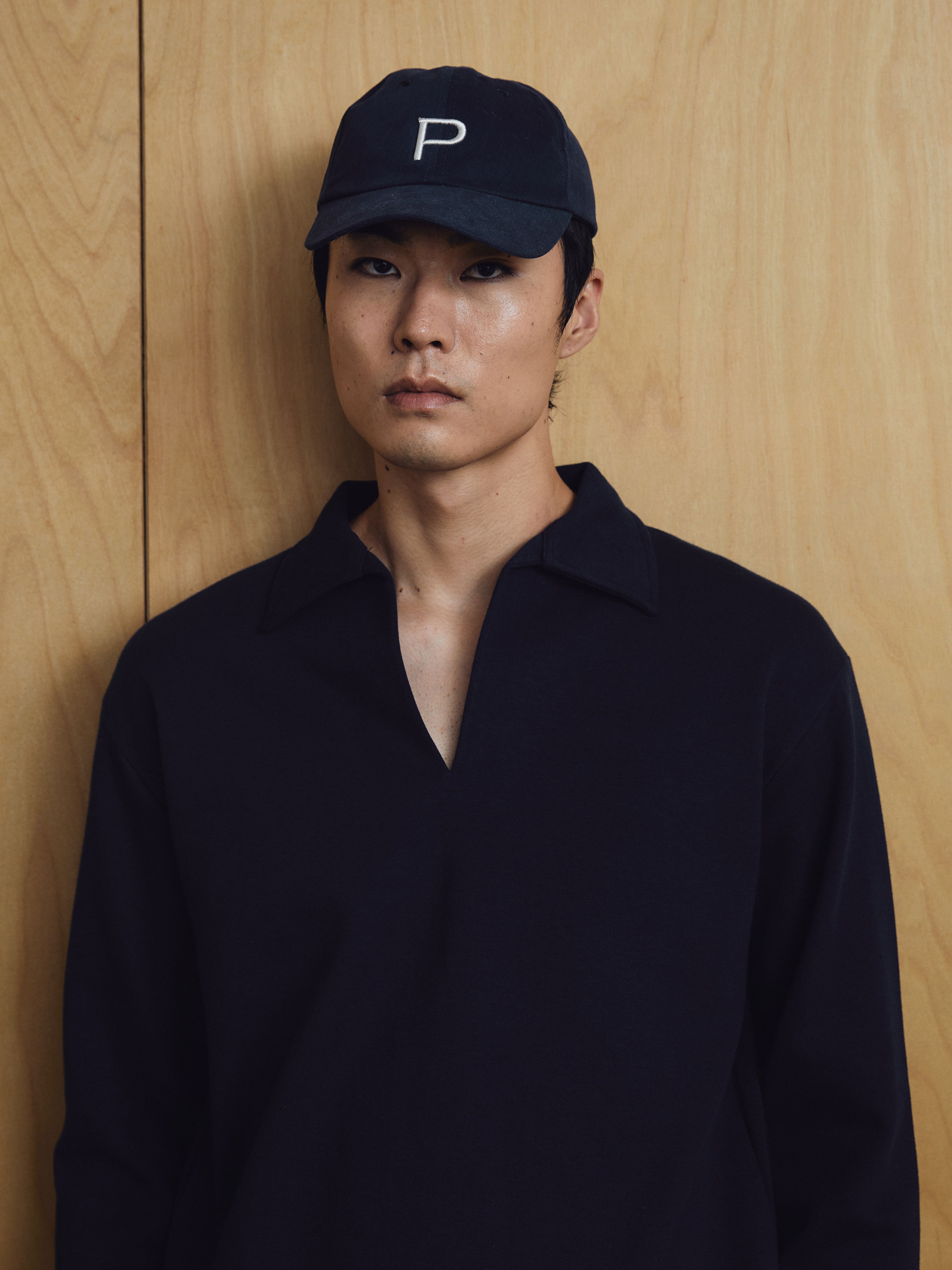 Djon Longsleeve t-shirt Navy Blue