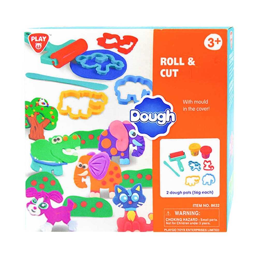 Playgo ของเล่นเสริมพัฒนาการ โดว์เซ็ตเครื่องนวด และตัด พร้อมแป้งโดว์ 2x2 ออนซ์ (PG-8632)