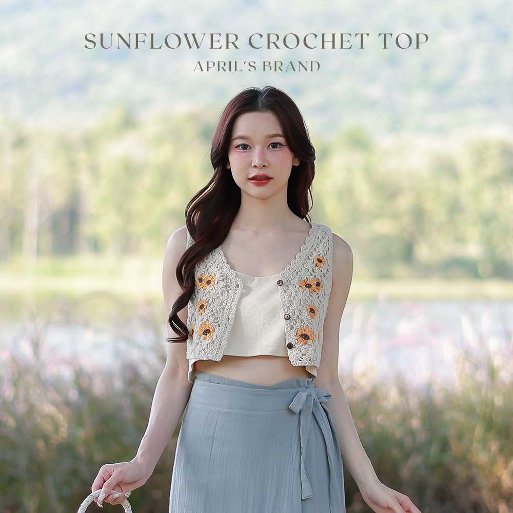 Sunflower crochet top