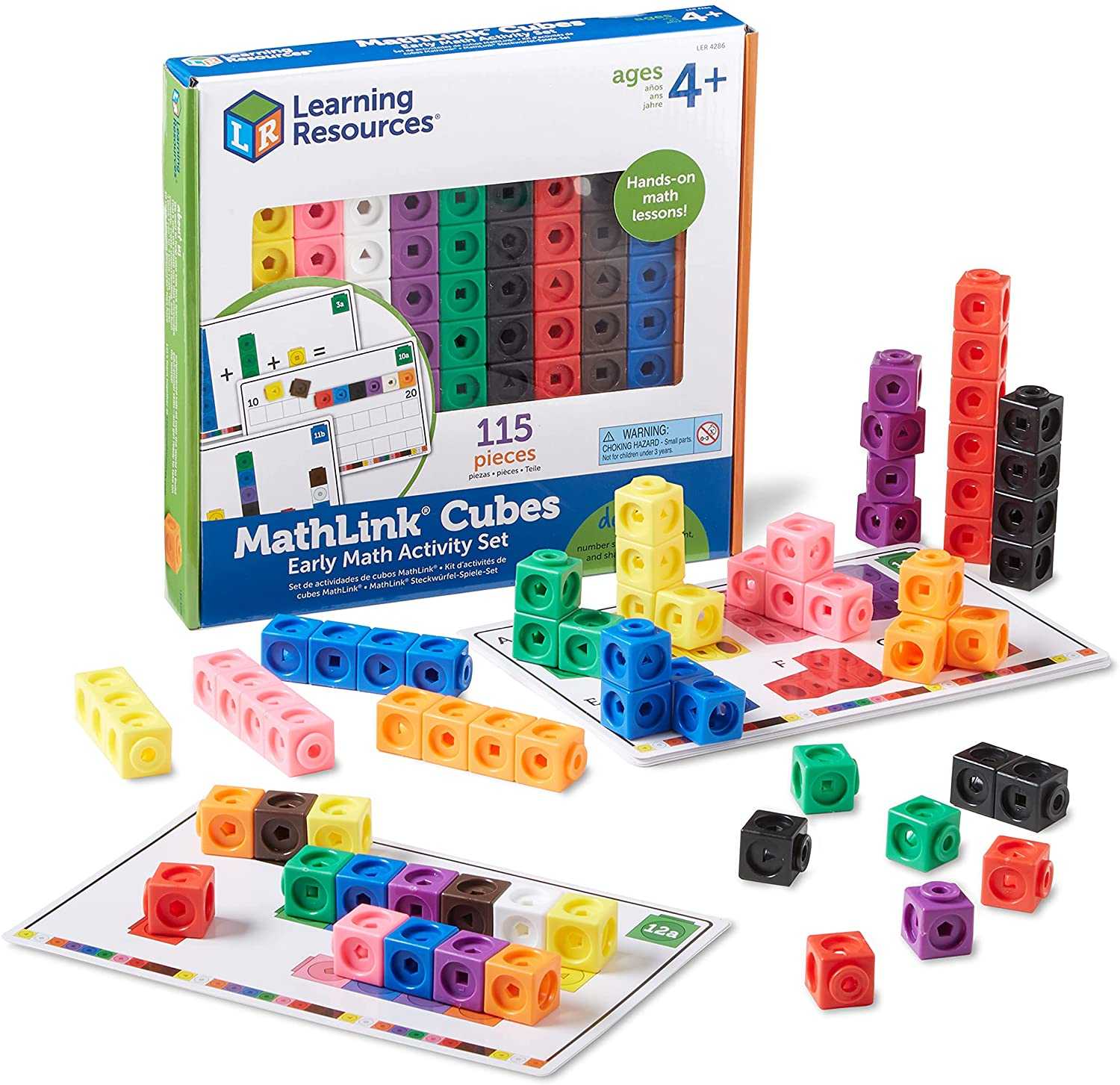 Learning Resources, Mathlink Cubes Activity Set สร้างเสริมพัฒนาการคณิตศาสตร์ ของเล่นเด็ก 4 ปี+