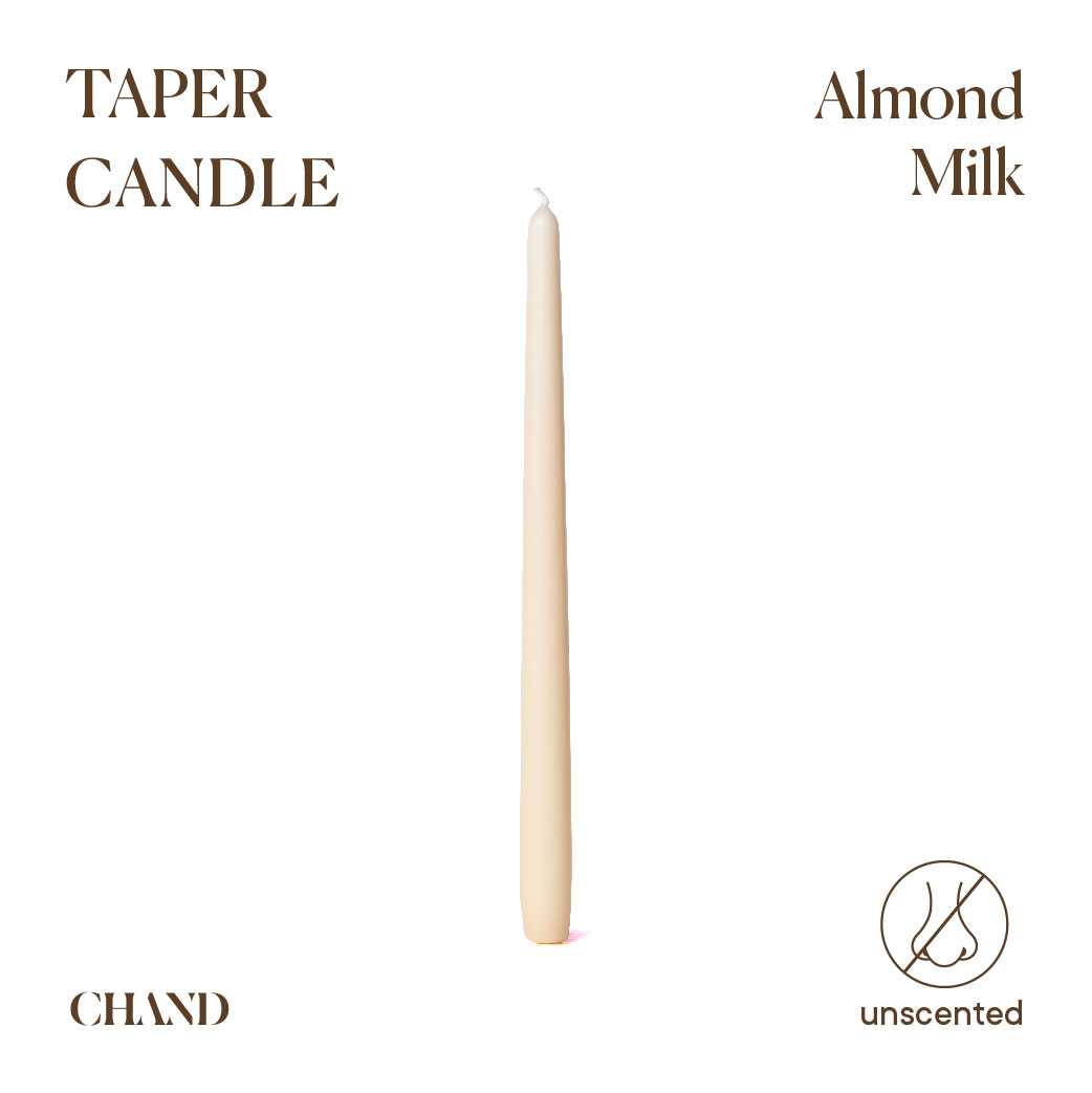 Almond Milk Taper Candle