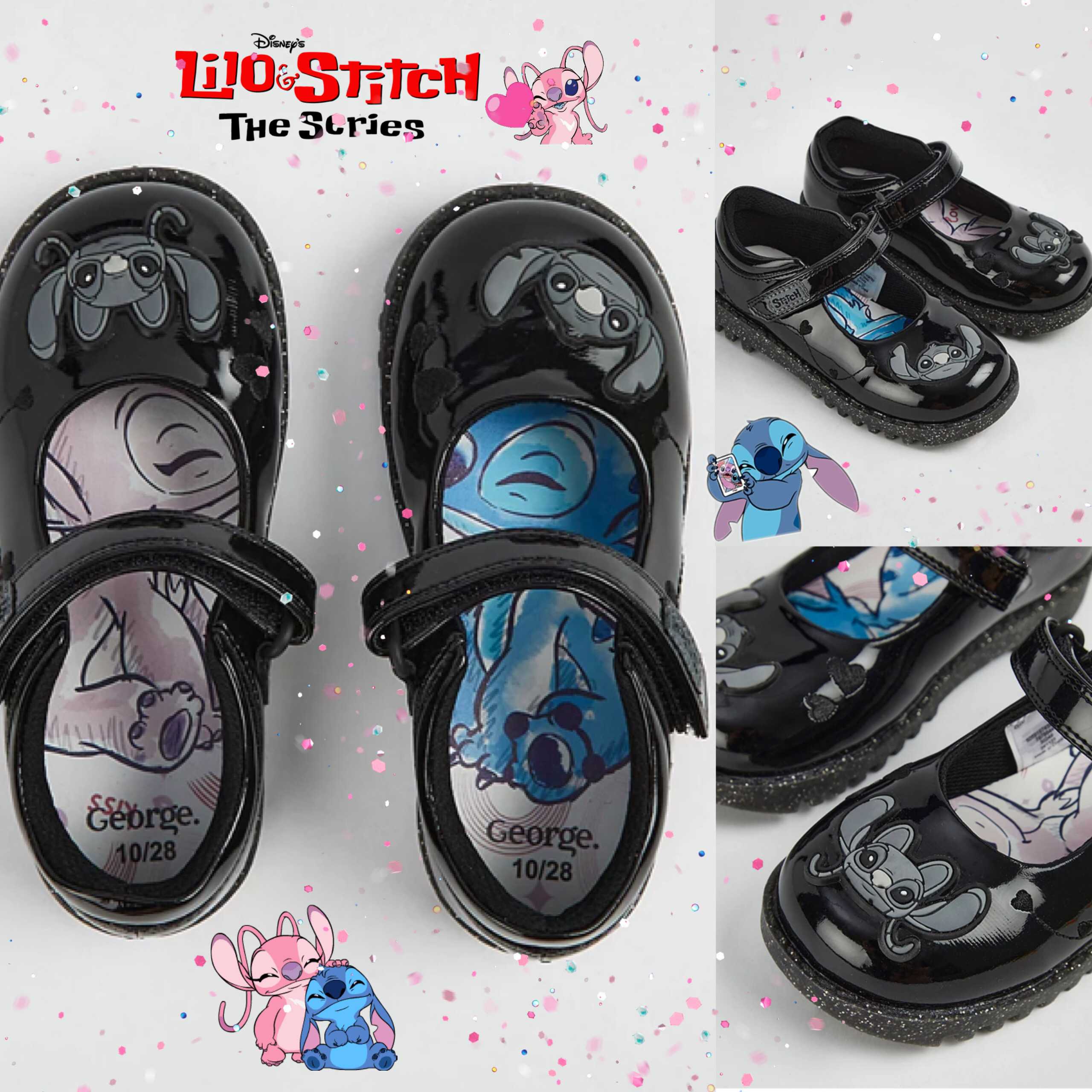Preorder12-18วัน-(UK) มีไฟ SizeUK8-UK2 ลิขสิทธิ์แท้ รองเท้านักเรียน Disney