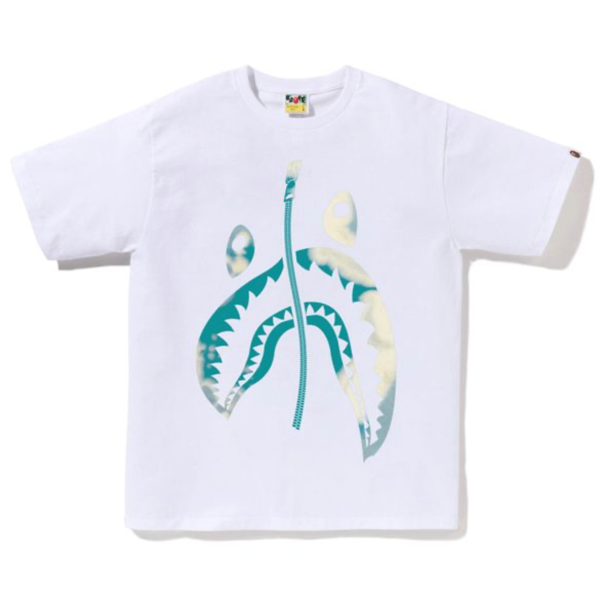 Bape Tie Dye Twist Shark White Tee