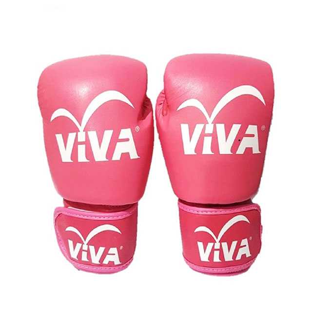 VIVA นวมมวย หนัง PU รุ่น Classic ขนาด 6 OZ.  ( สีชมพู )