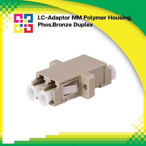 BISMON B1-AMLC-D ข้อต่อกลางไฟเบอร์ออฟติก LC-Adaptor Multi-mode, Duplex Beige 6อัน/แพ็ค