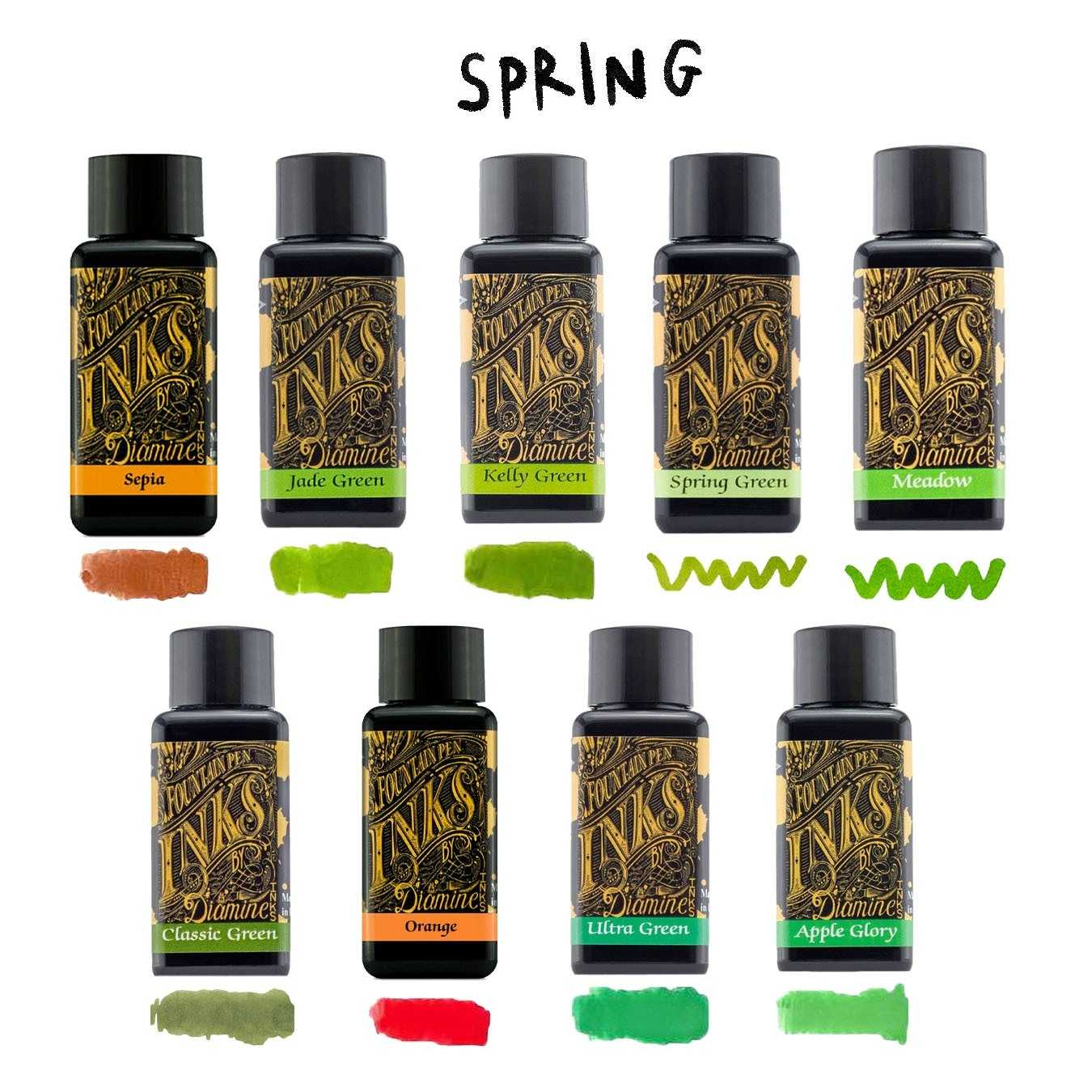 DIAMINE Fountain Pen Ink Spring Tone หมึกขวด Diamine ความจุ 30ml
