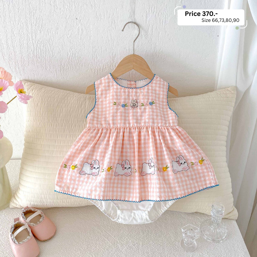 Romper กระต่ายชมพู (RP0453)