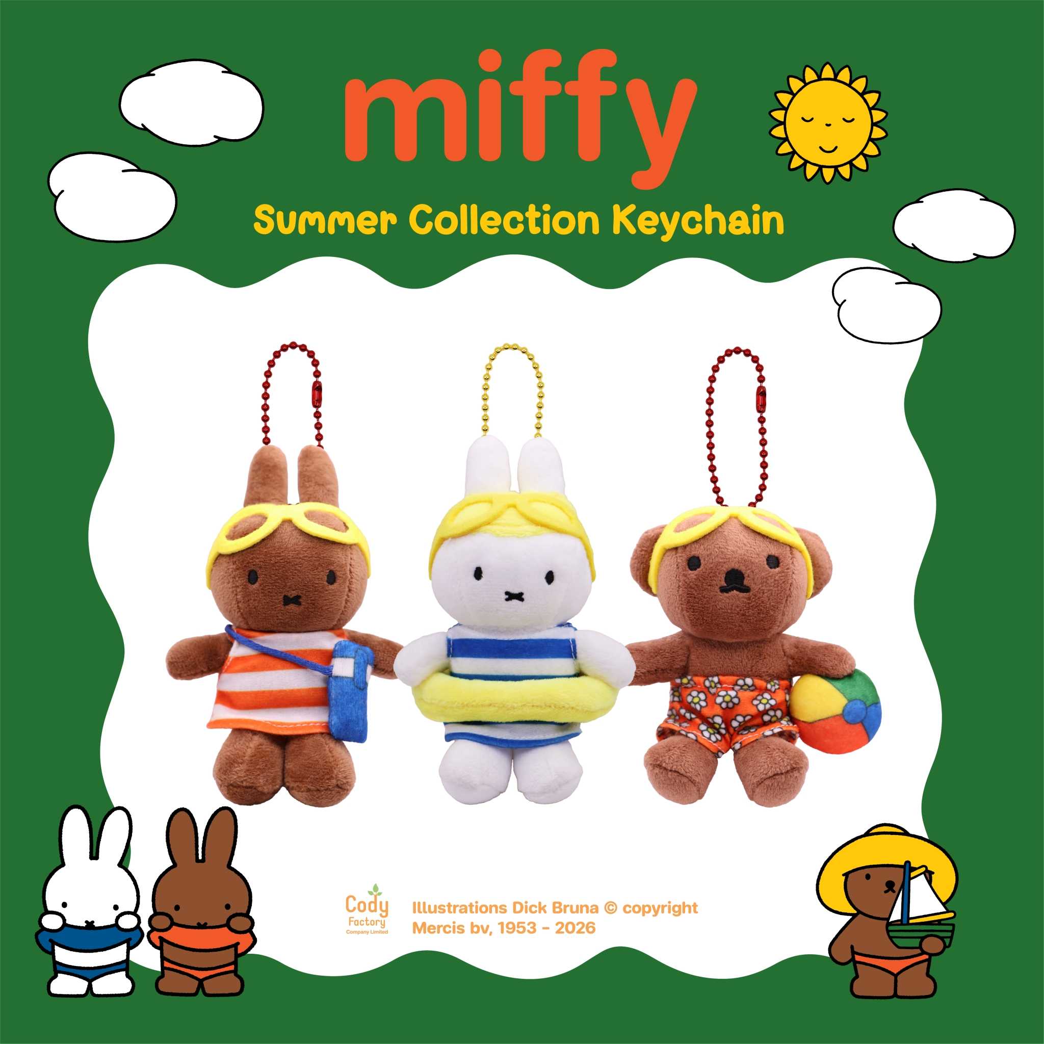Keychain summer Collection (Miffy & Friends)