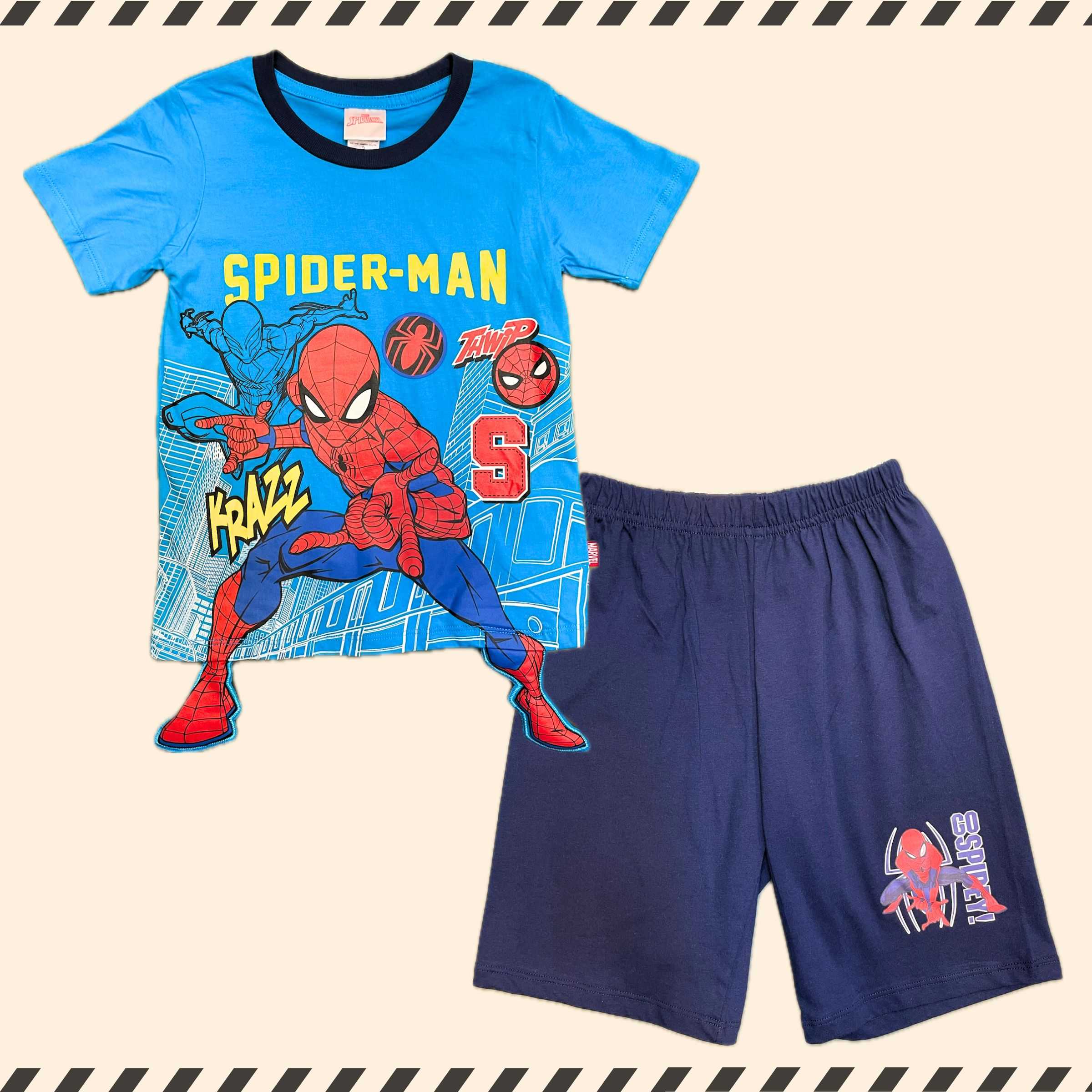 Spiderman Set Blue/Navy Blue Size 3