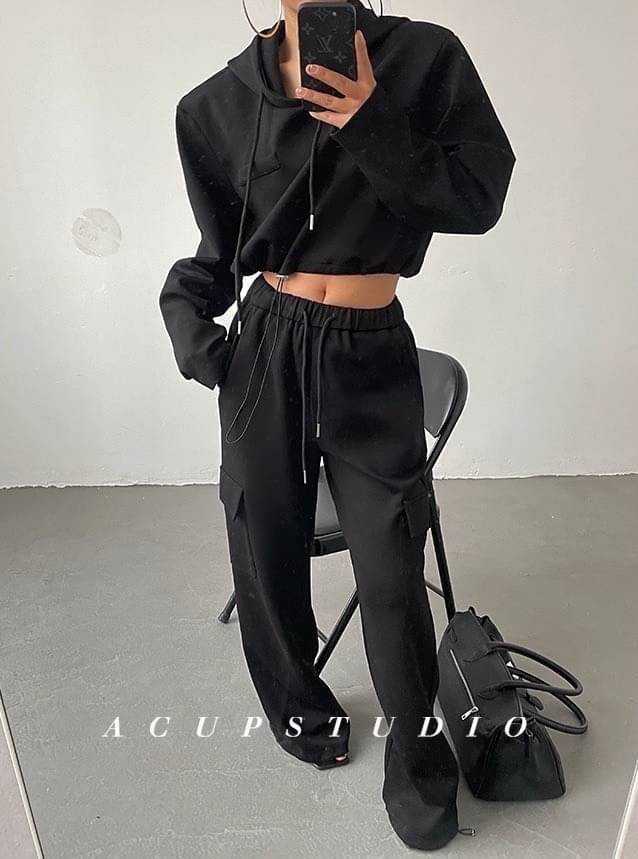 ( SALE ) KOREA JOGGER PANTS / สีดำ