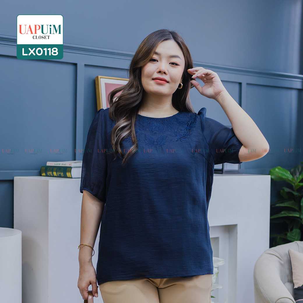 (LX0118) เสื้อแขนสั้น สาวอวบ