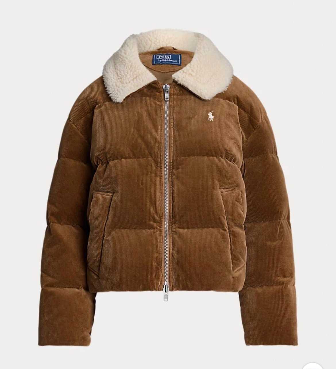 RALPH LAUREN CORDUROY FUR COLLAR DOWN JACKET ( จะมาเพิ่มใน 7-14 วัน ) 