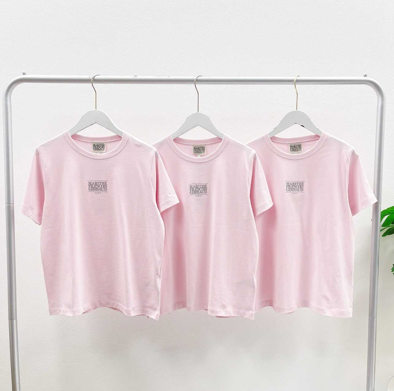 Marithe W Small Classic Logo Tee (Pink)