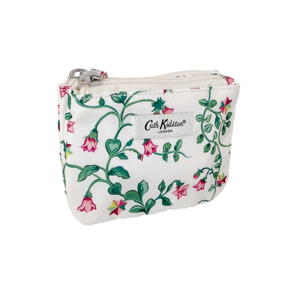 Double Zip Purse Twin Flowers