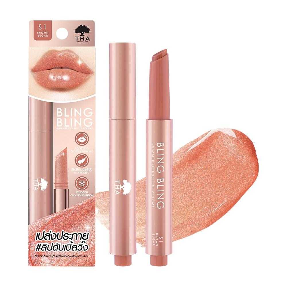 ชิมเมอร์ดับเบิ้ลลิปวอลลุ่ม ► Official Account THA Bling Bling Shimmer Double Lip Volume