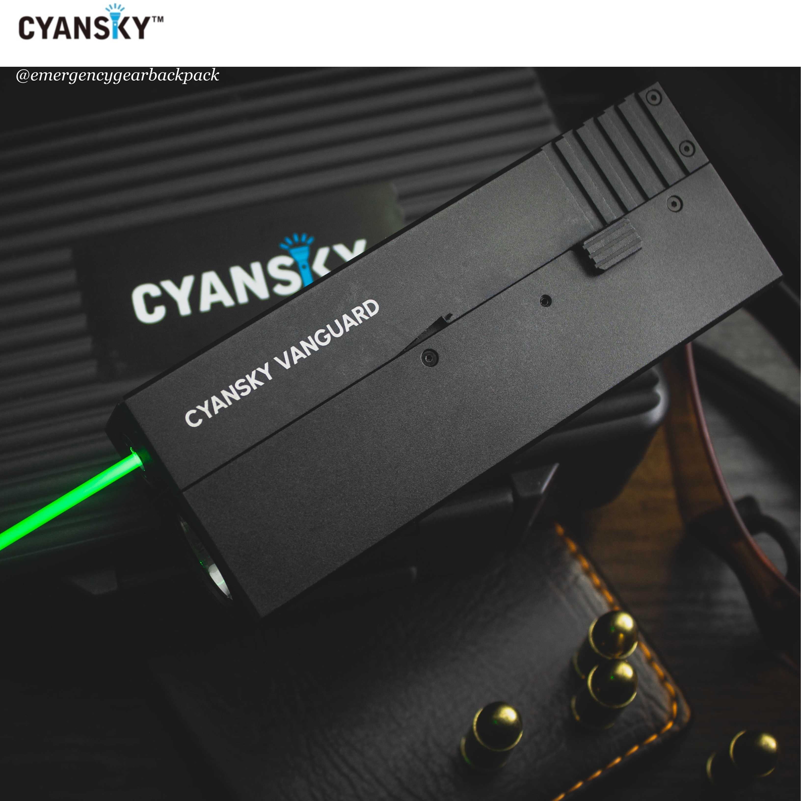 Cyansky Vanguard 1500 Lumens 410M Dual Light Source EDC Flashlight