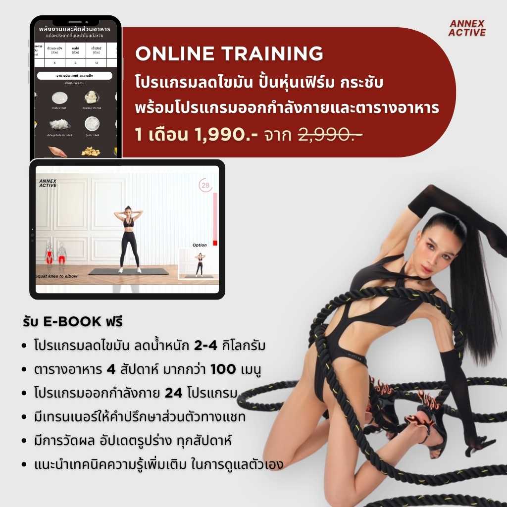 รับโปรแกรม 1 เดือน ANNEX ACTIVE ONLINE TRAINING COURSE