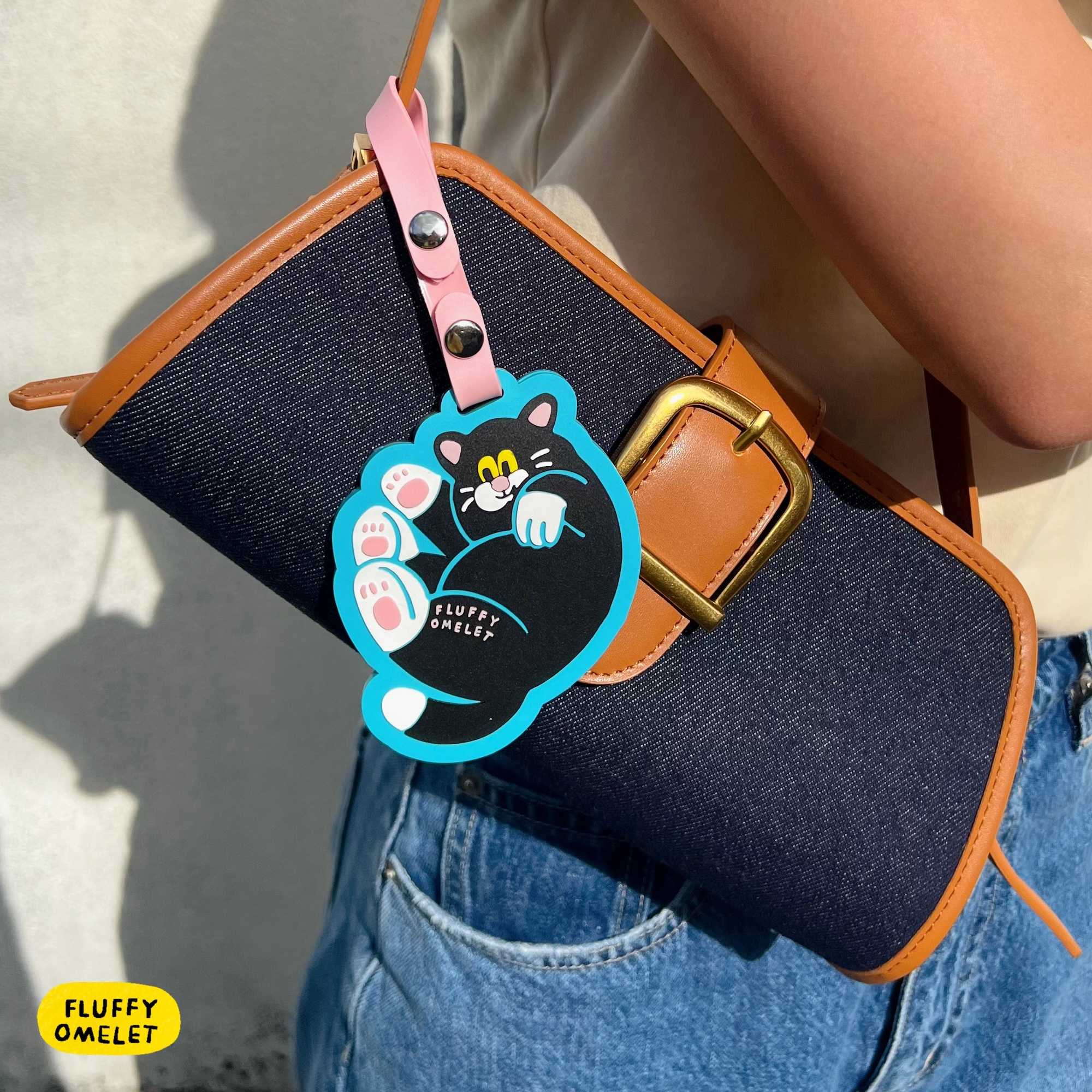 OREO CAT RUBBER NAME TAG