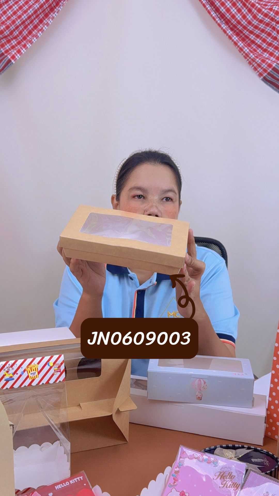 JN0817005 กล่องอาหารทรงสี่เหลี่ยมผืนผ้า(ห่อ25ชุด)