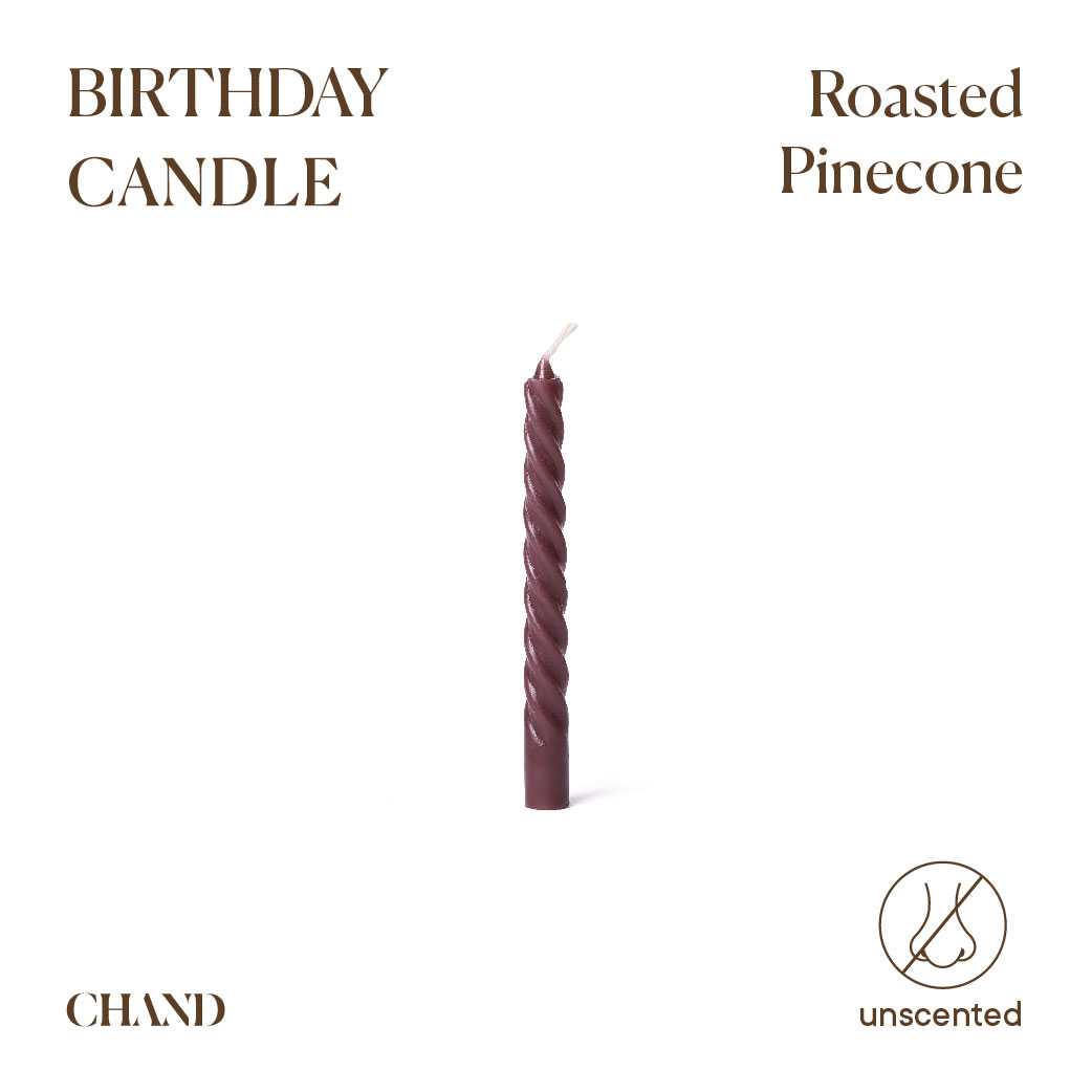 Roasted Pinecone Birthday Candle
