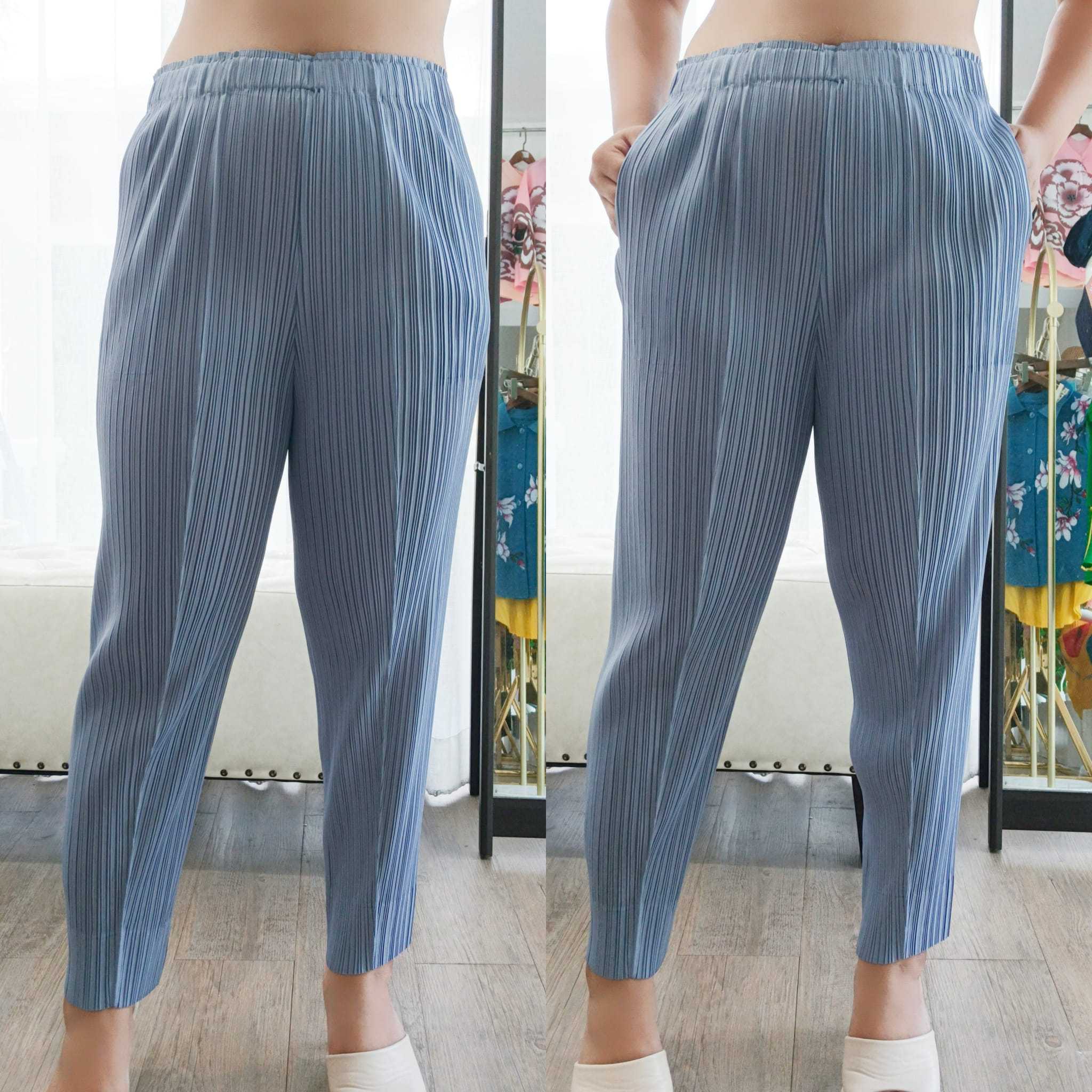 PleatByNisa (พร้อมส่ง) กางเกงอัดพลีท P1732