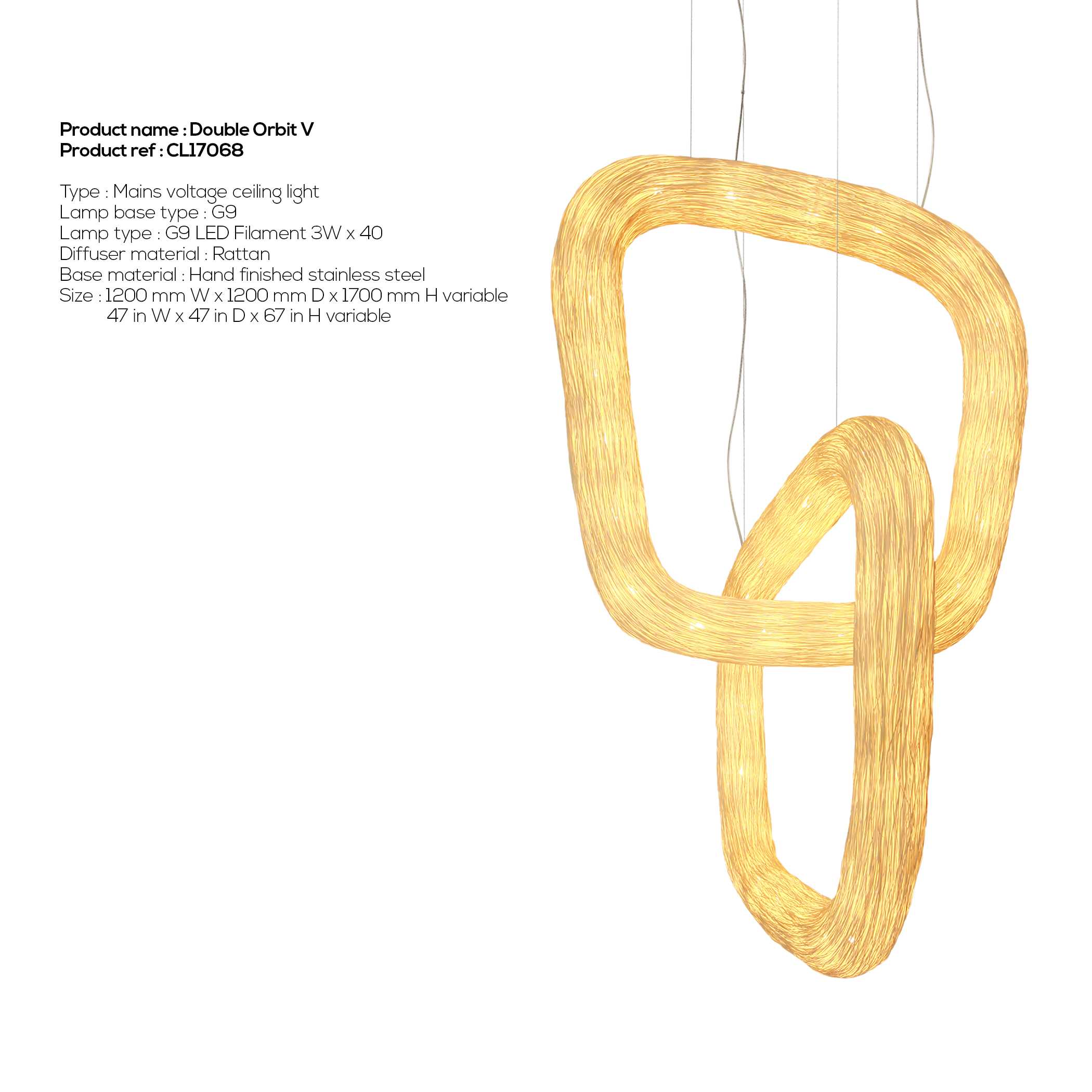 Double Orbit V (Ceiling Light)
