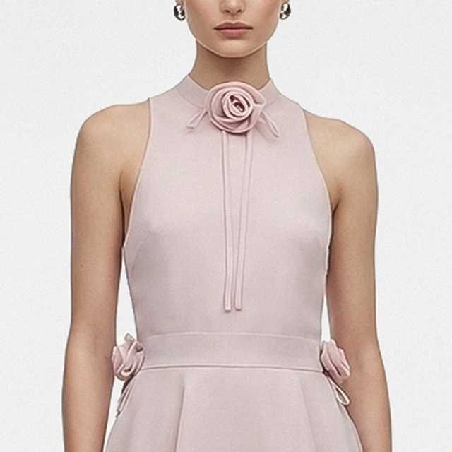 SS25 | ROSE CHIFFON SLEEVELESS TOP