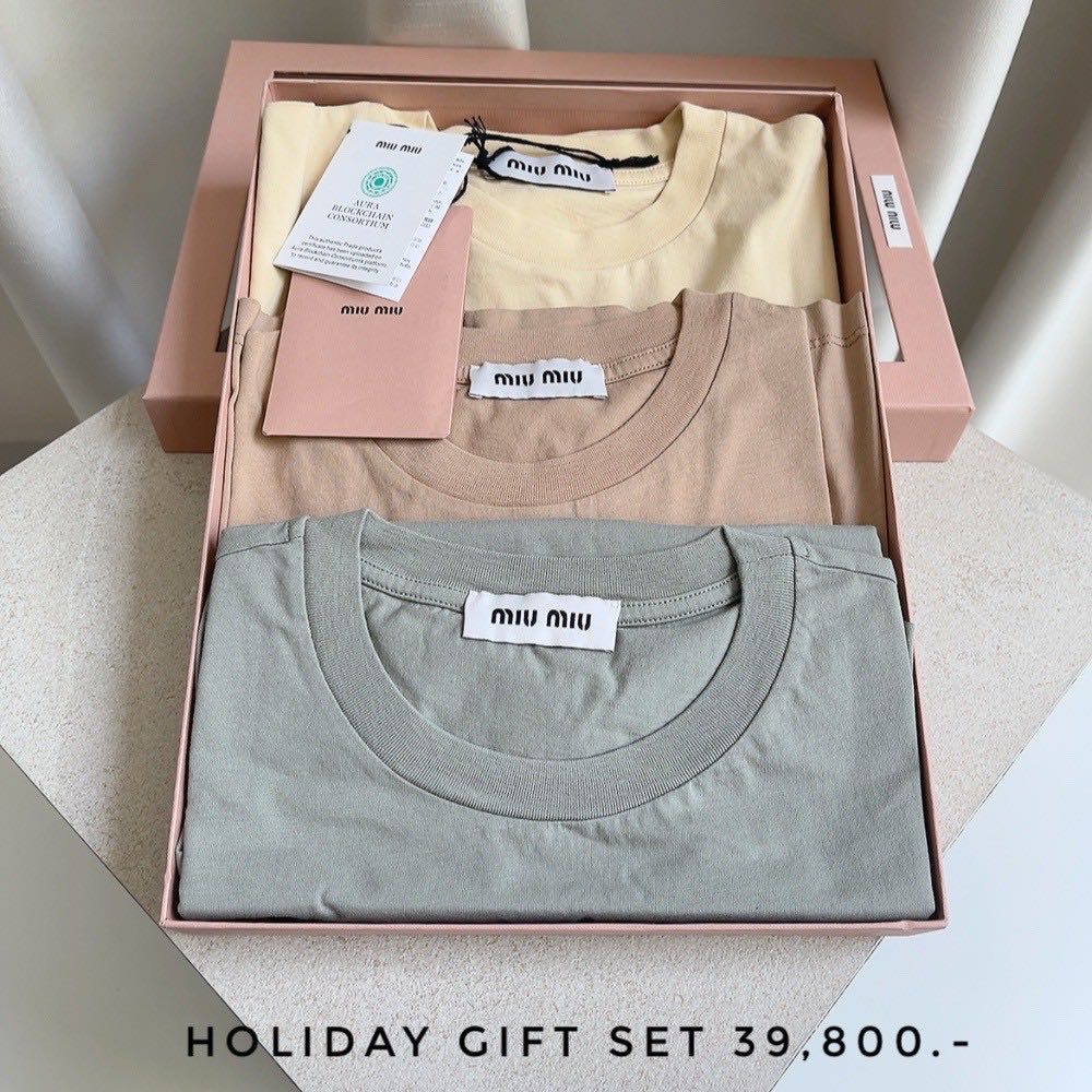 MIUMIU Set of 3 Jersey T-shirts