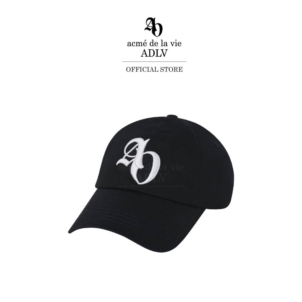 ADLV [acme de la vie] หมวก รุ่น Symbol Embossing Needlework Ball Cap Black